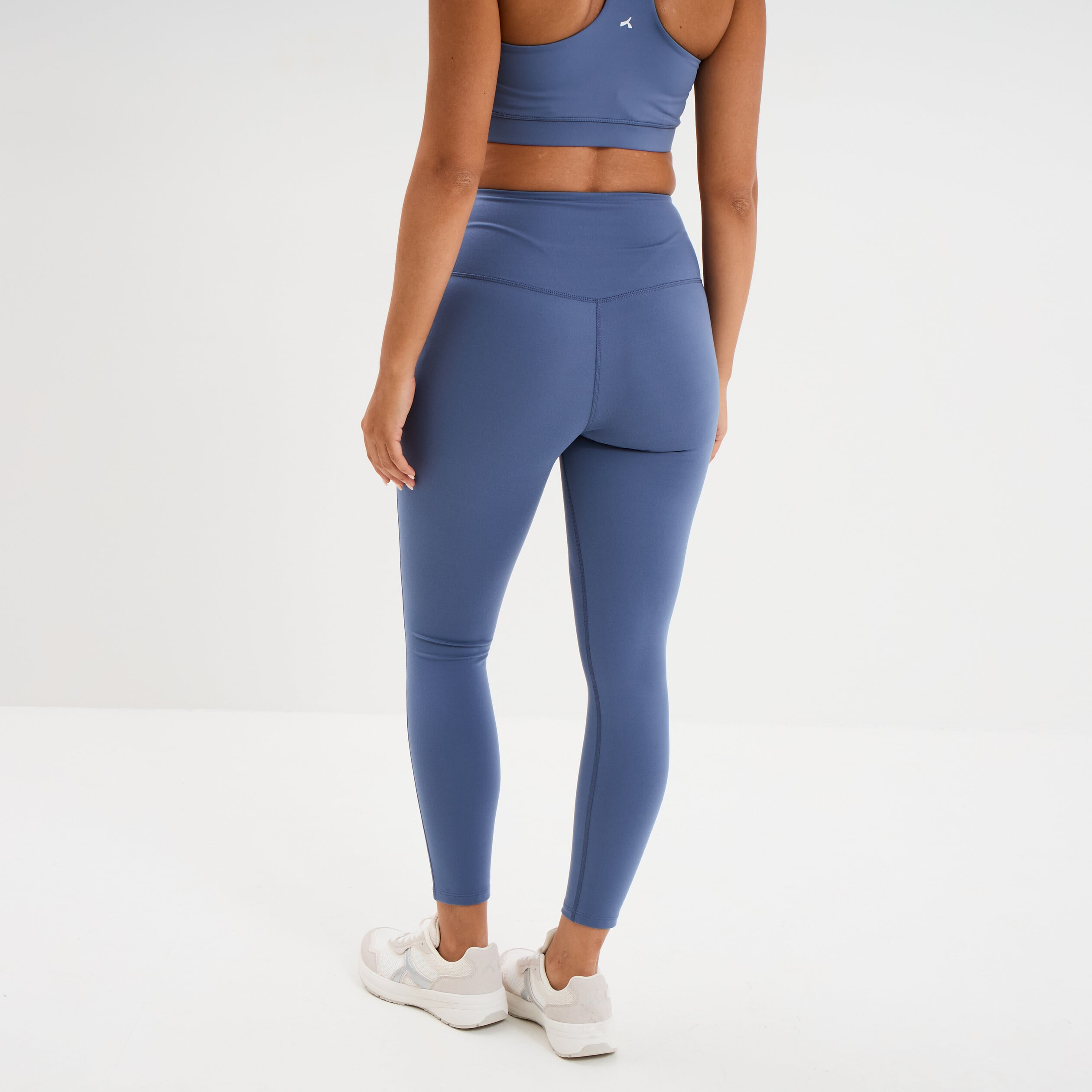 Legging de sport taille haute bleu fonc&eacute; femme