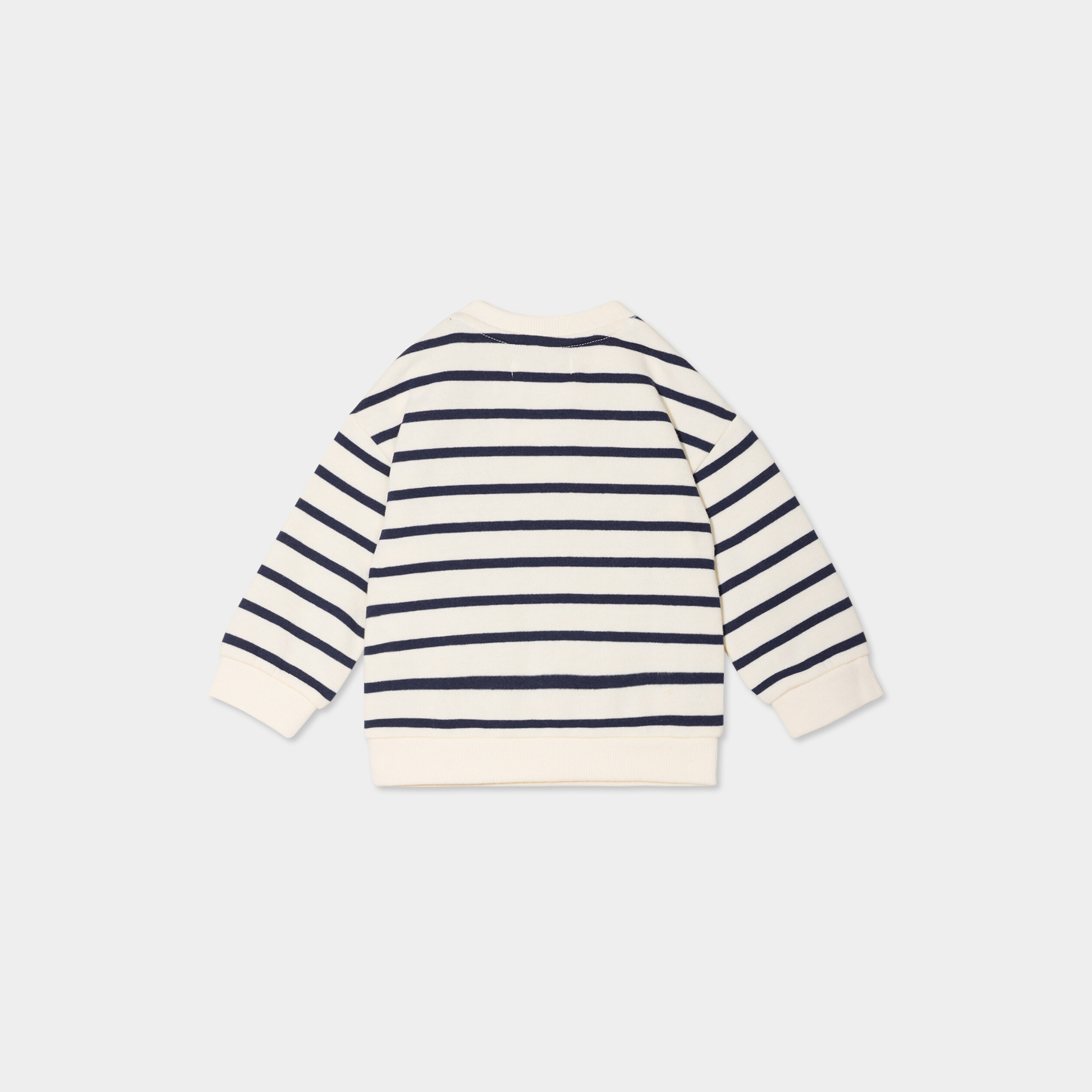 Sweat col rond manches longues bleu marine b&eacute;b&eacute; gar&ccedil;on