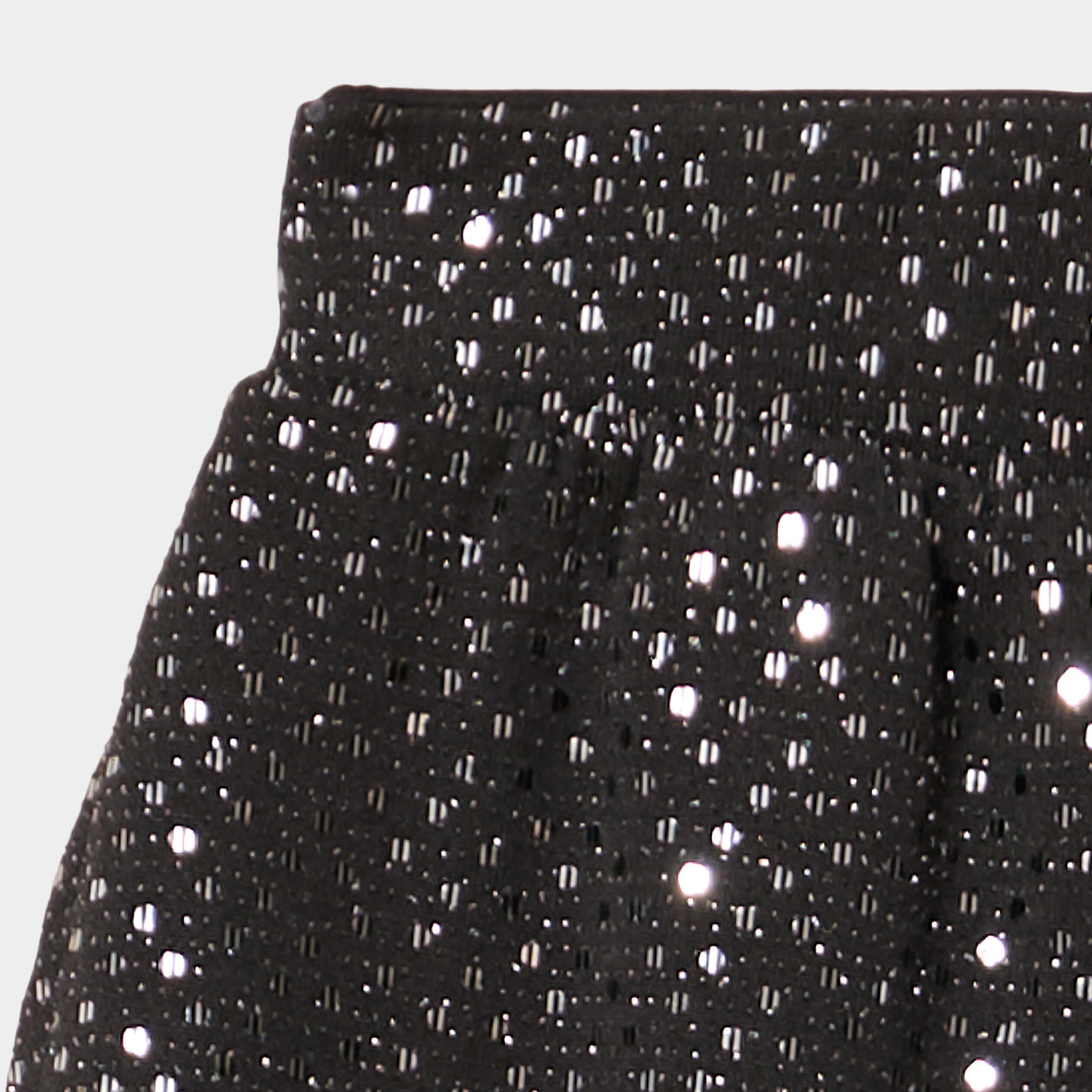 Pantalon large &agrave; strass gris argent fille