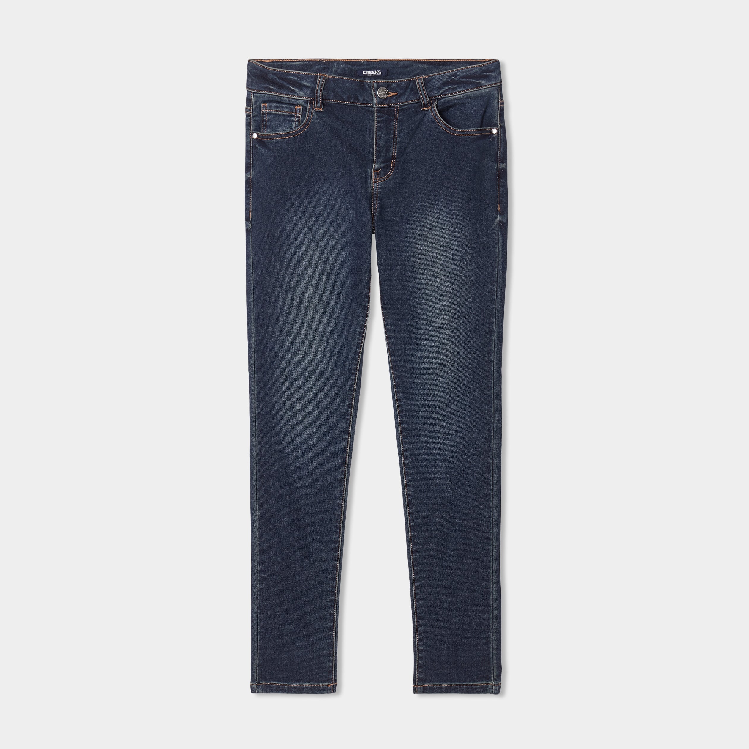Jean stretch slim 7/8 &egrave;me denim dirty femme