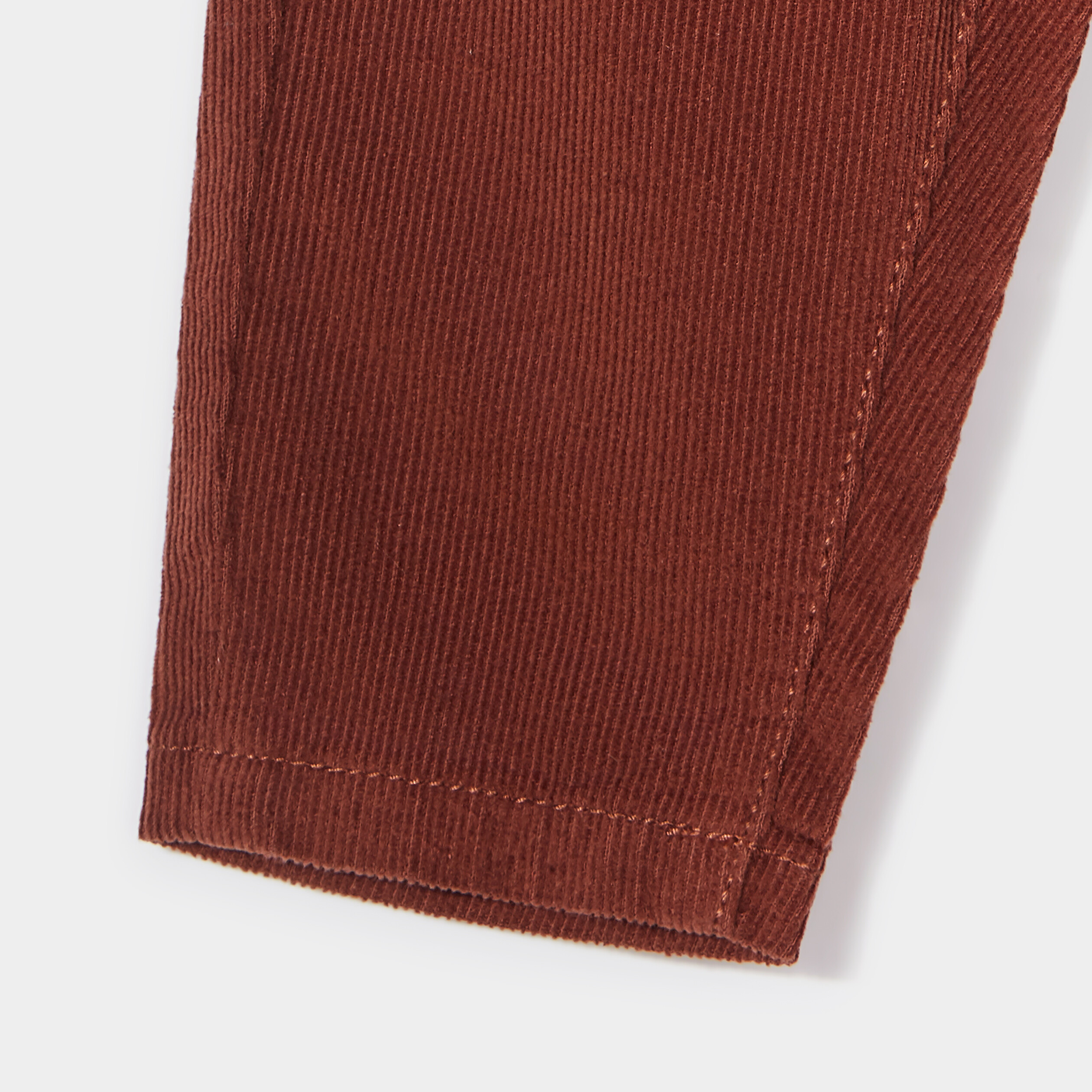 pantalon velours 2 poches cotele coton marron fonce bebeg Pantalon velours 2 poches côtelé coton marron foncé bébé garçon