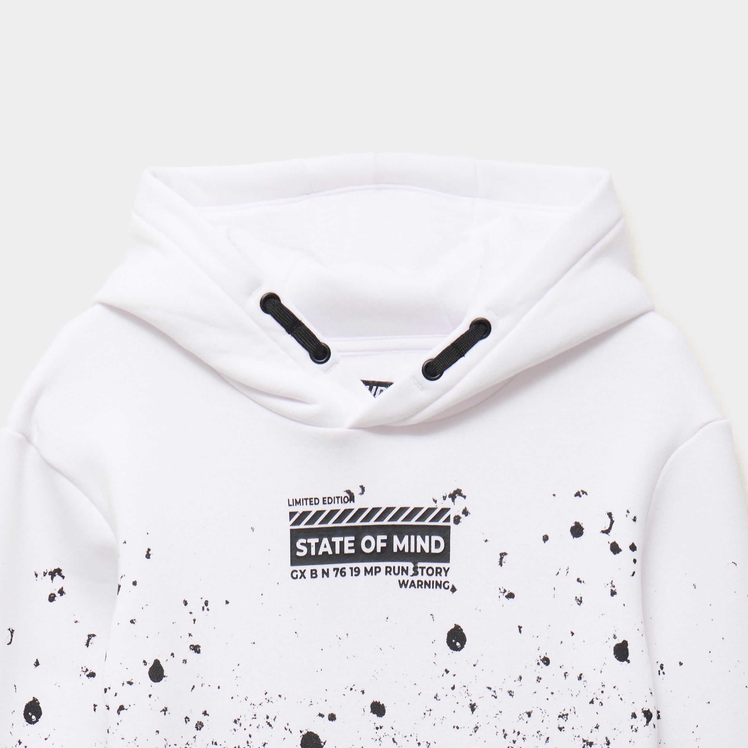 Sweat hoodie &agrave; capuche blanc gar&ccedil;on