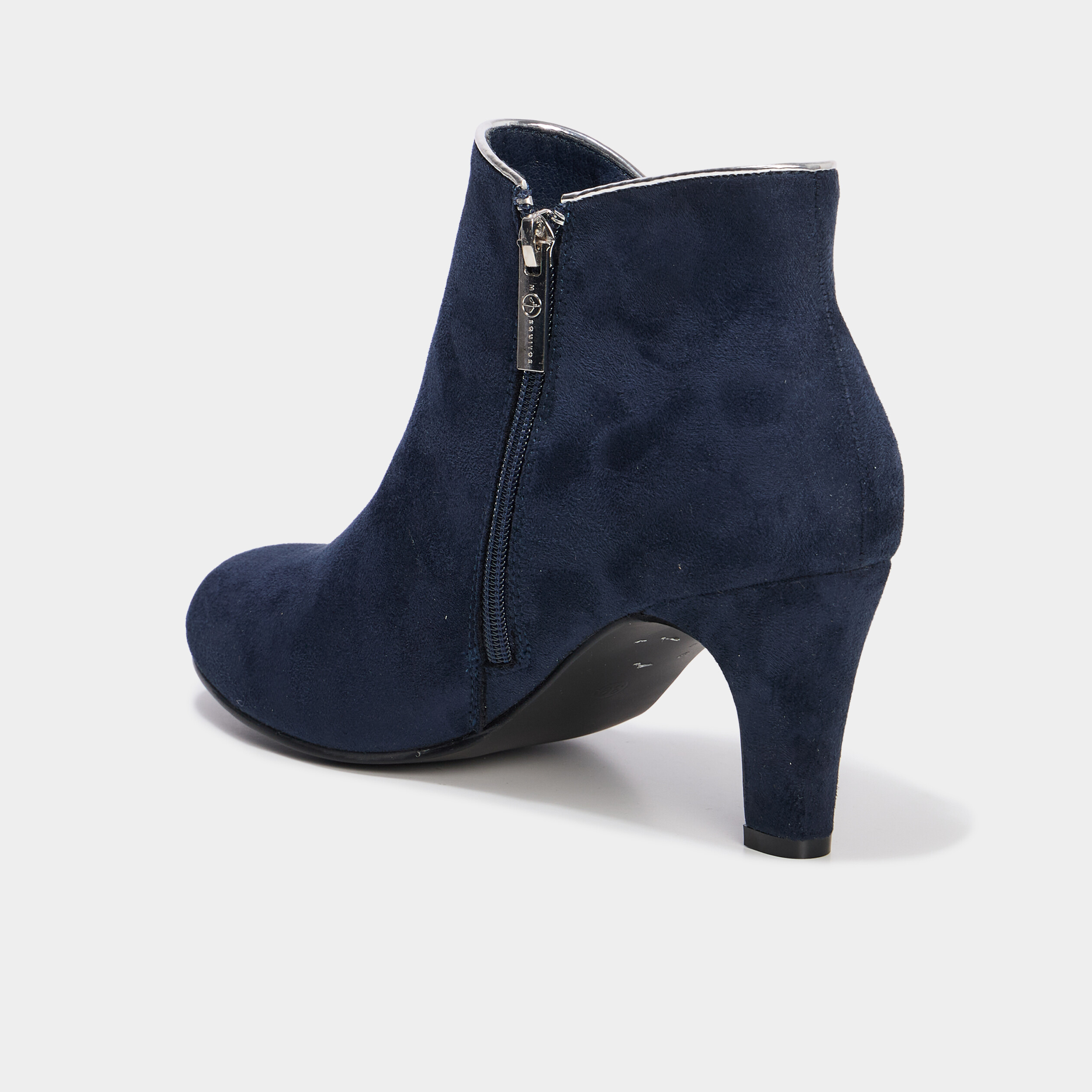 bottines aspect daim a talons mosquitos bleu marine femme Bottines aspect daim à talons Mosquitos bleu marine femme