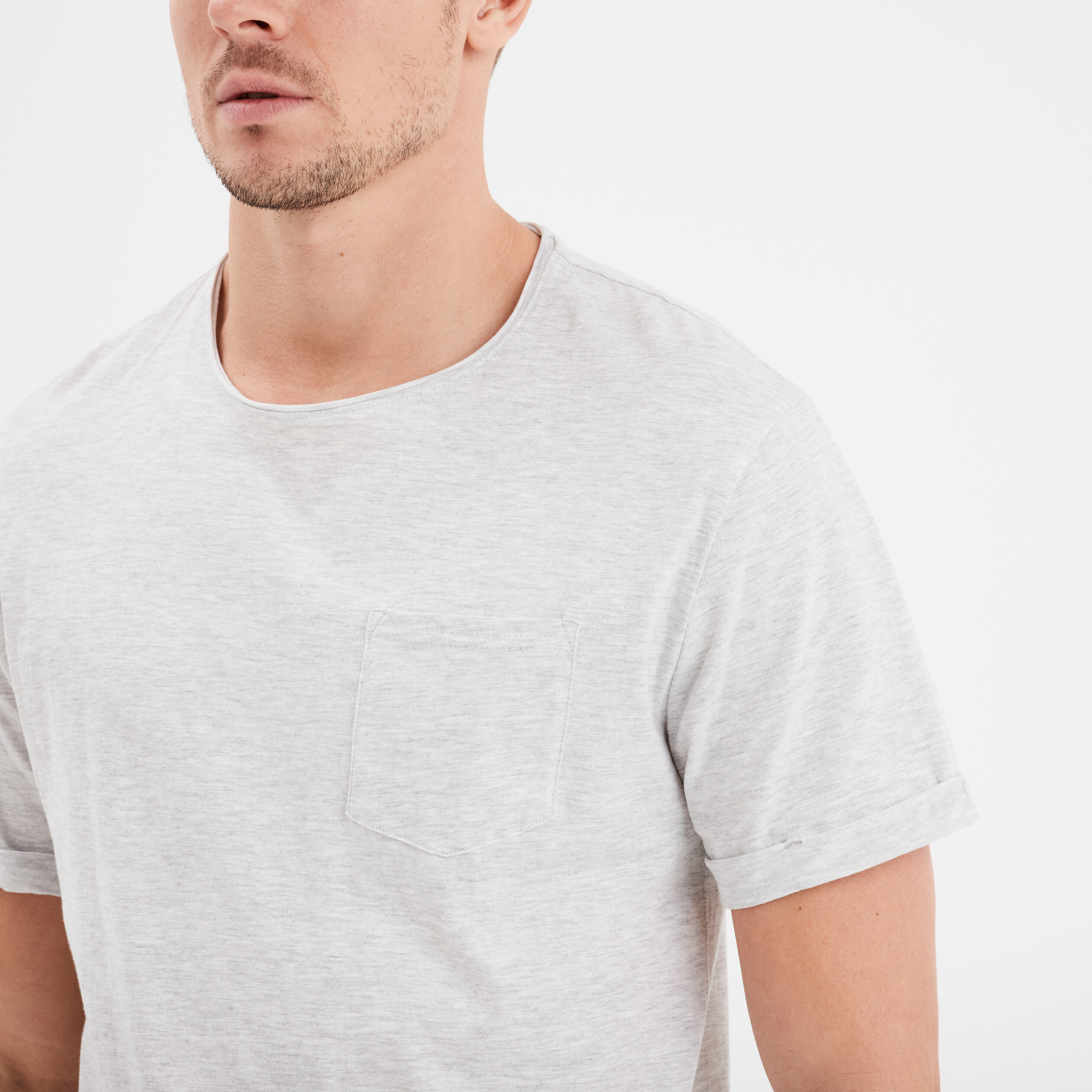 t shirt col rond manches courtes liberto blanc homme T-shirt col rond manches courtes Liberto blanc homme