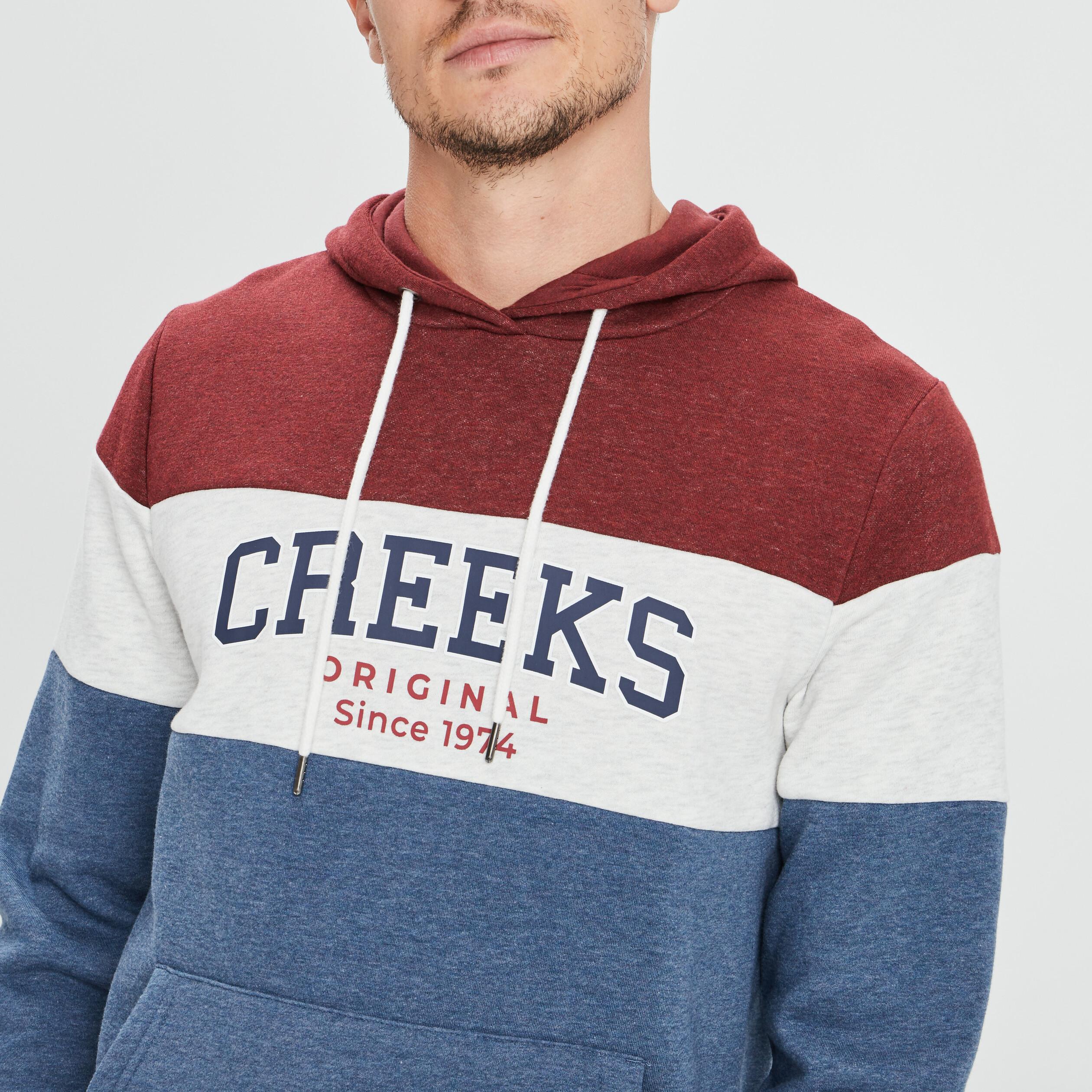 sweat a capuche hoodie creeks bordeaux homme Sweat à capuche hoodie Creeks bordeaux homme