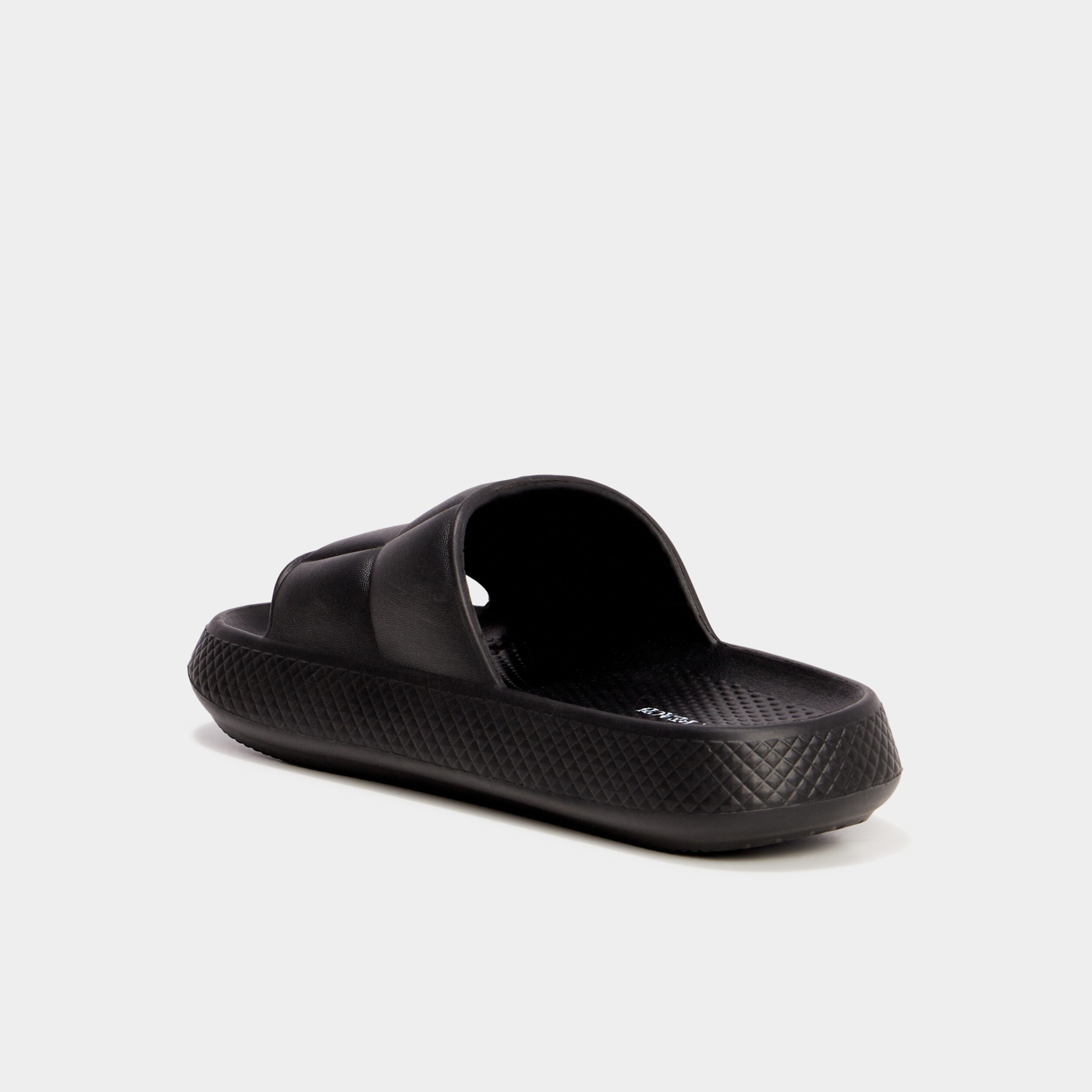 Claquettes matelass&eacute;es Wamea Beach noir femme