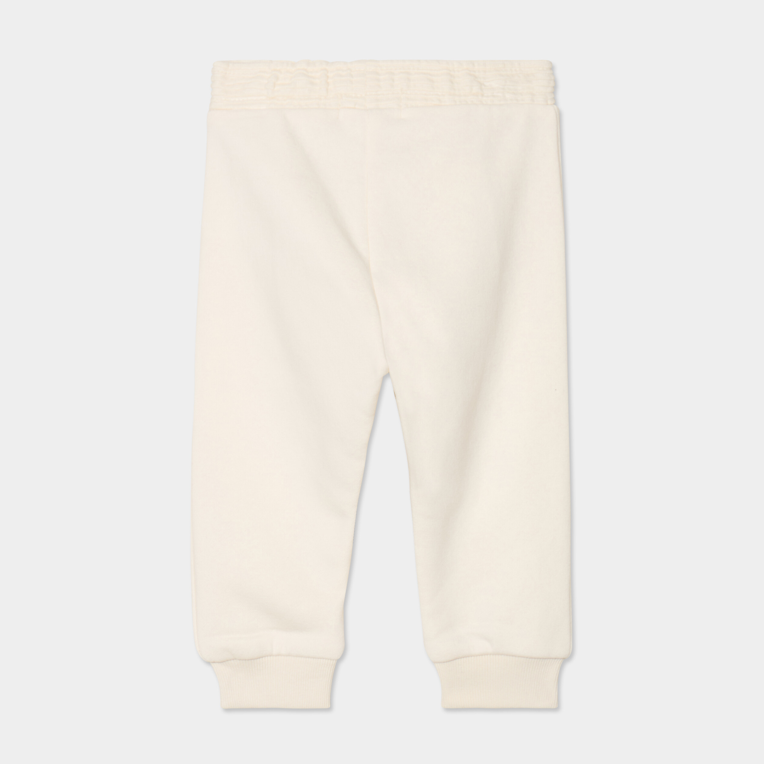 Pantalon de jogging molletonn&eacute; ecru b&eacute;b&eacute; gar&ccedil;on