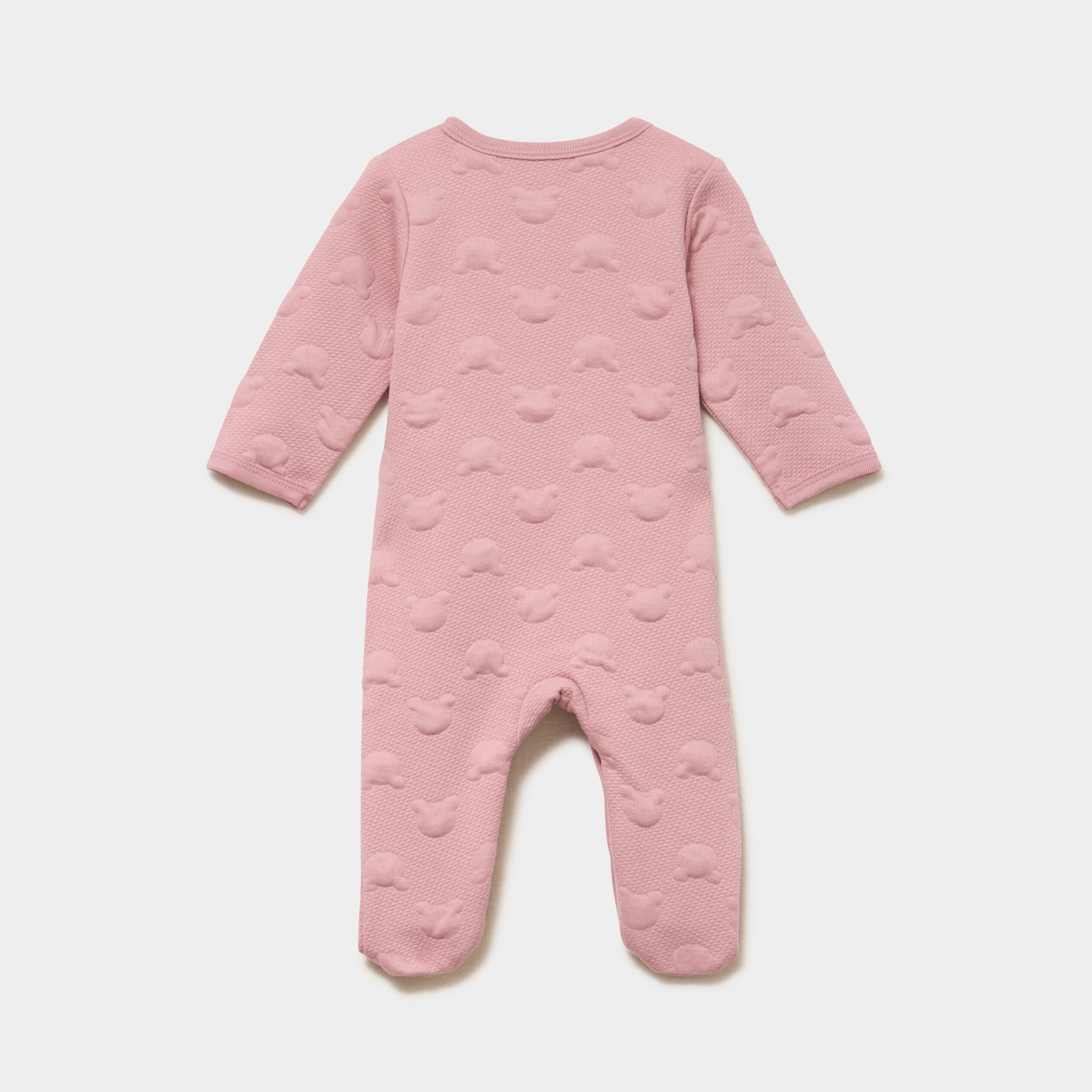 Dors-bien manches longues col crois&eacute; vieux rose b&eacute;b&eacute;
