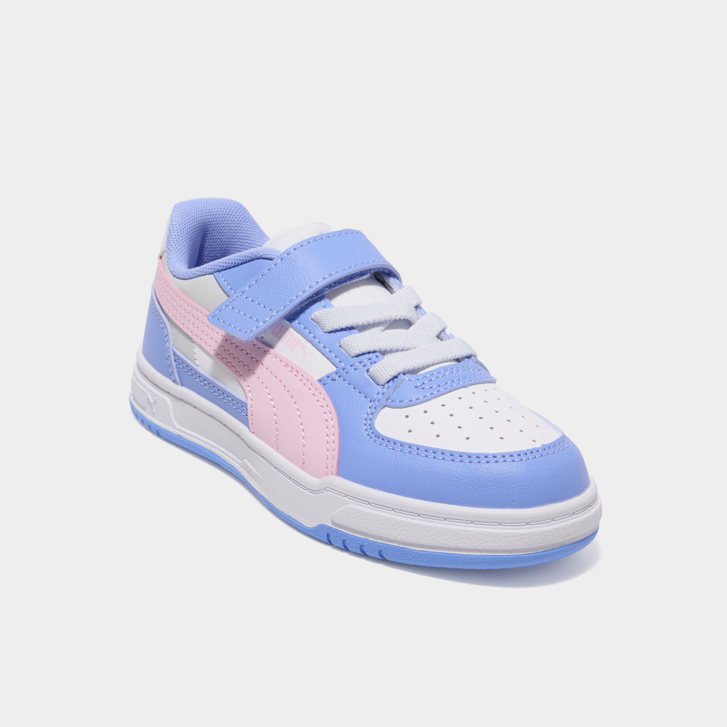 Tennis basses &agrave; scratchs Puma Caven III violet fille