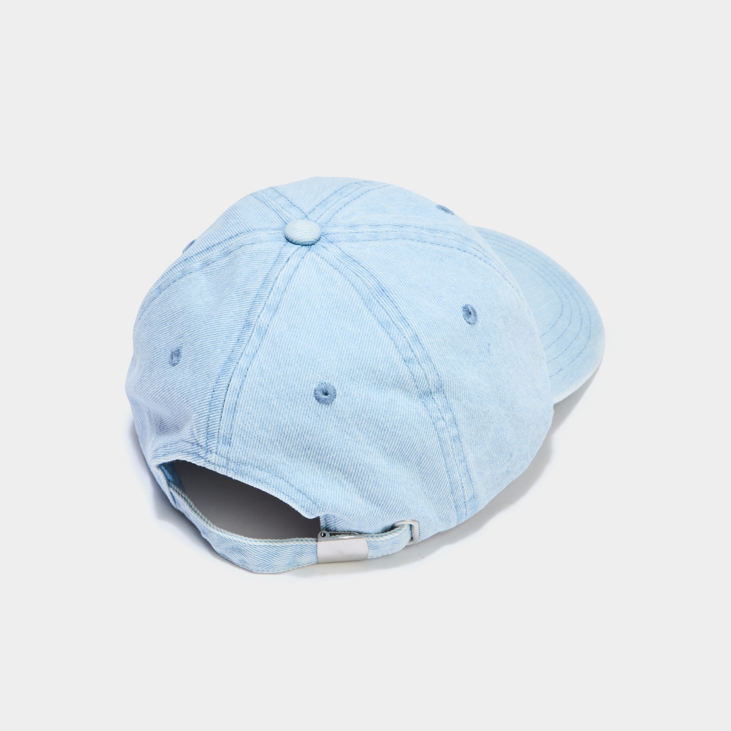 Casquette en jean coton bleu clair femme