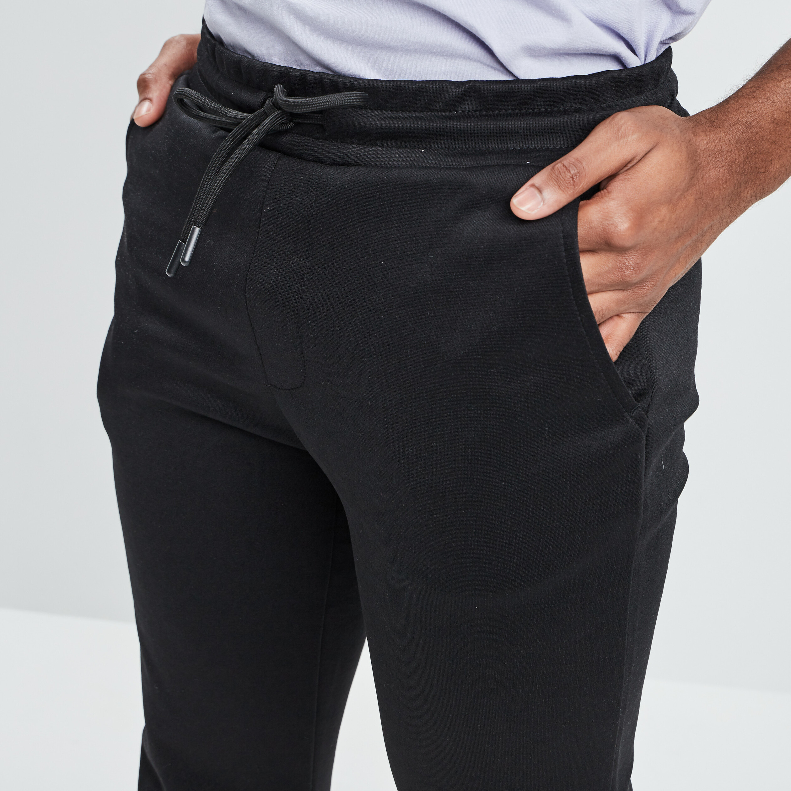 jogging ajuste a coulisse noir homme Jogging ajusté à coulisse noir homme