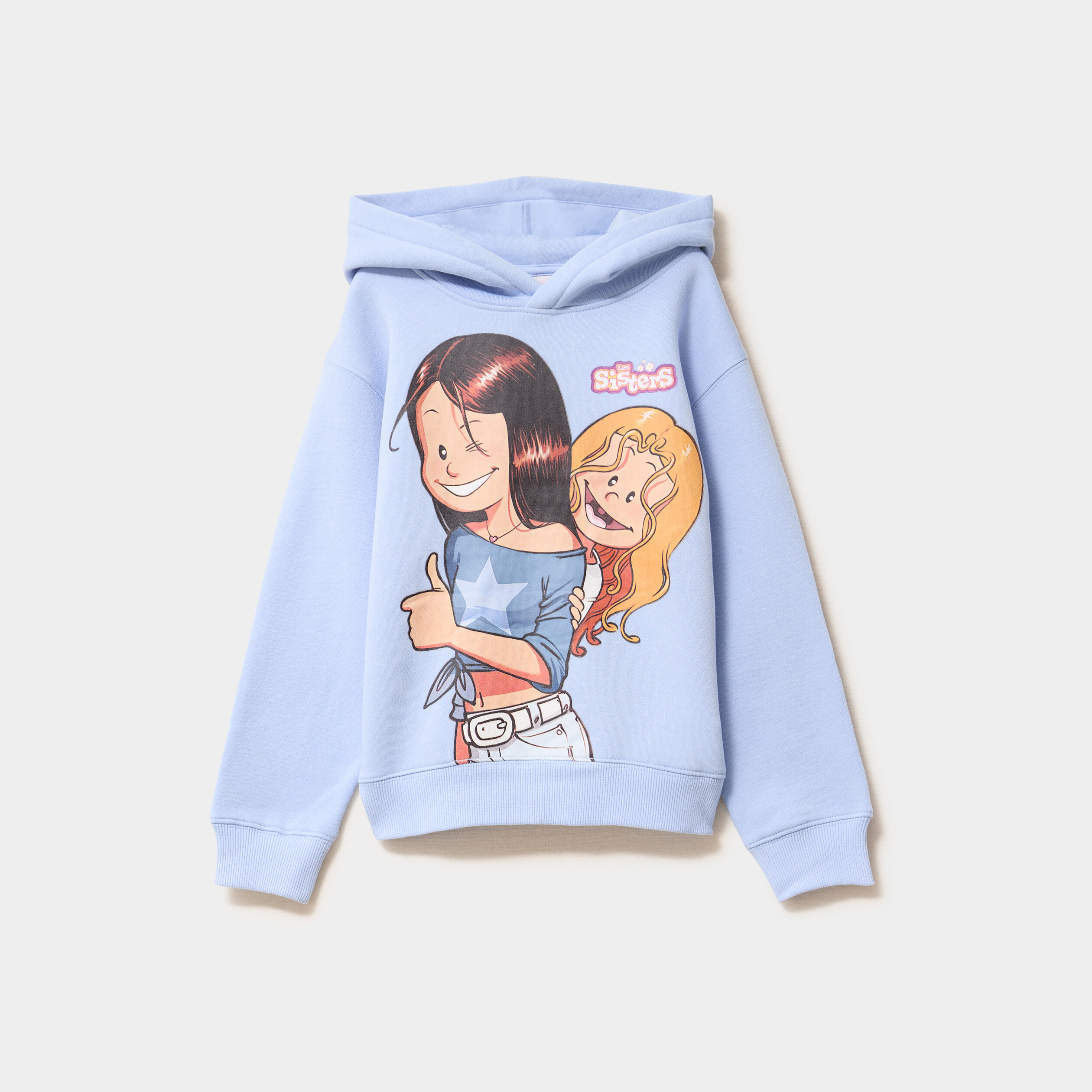 Sweat hoodie Les Sisters bleu fille