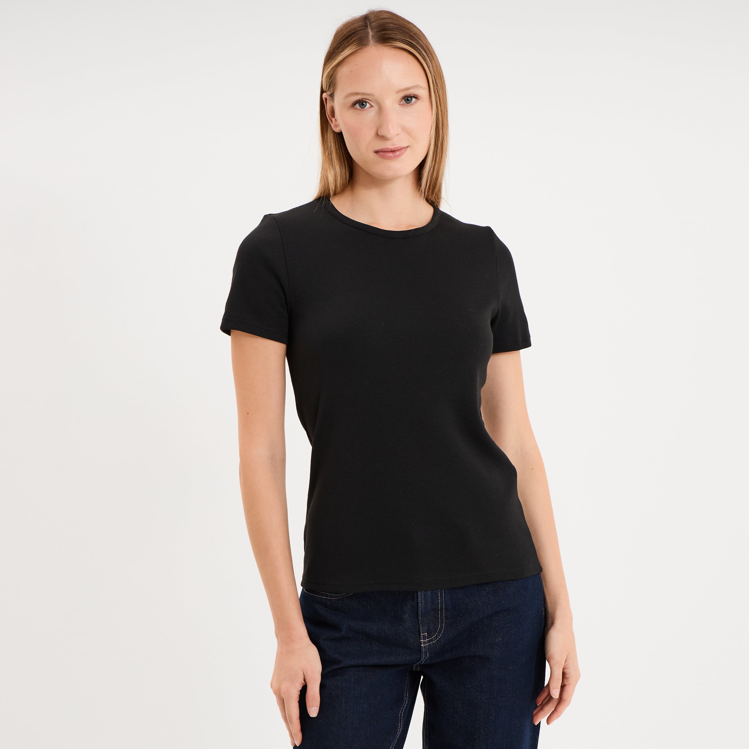 T-shirt thermique Damart x Trappeur noir femme