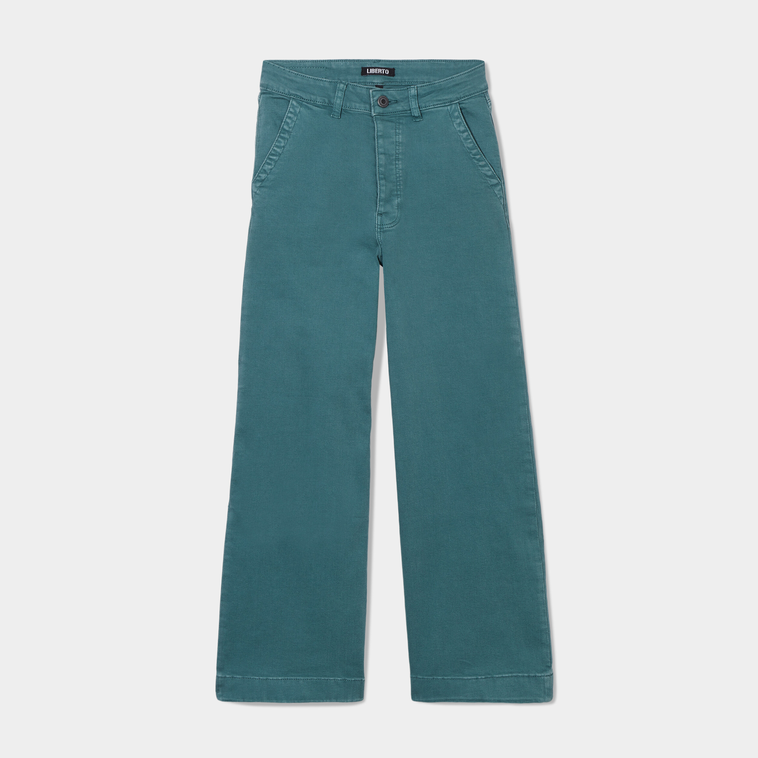 pantalon jambe large 78eme liberto vert fonce femme Pantalon jambe large 7/8ème Liberto vert foncé femme