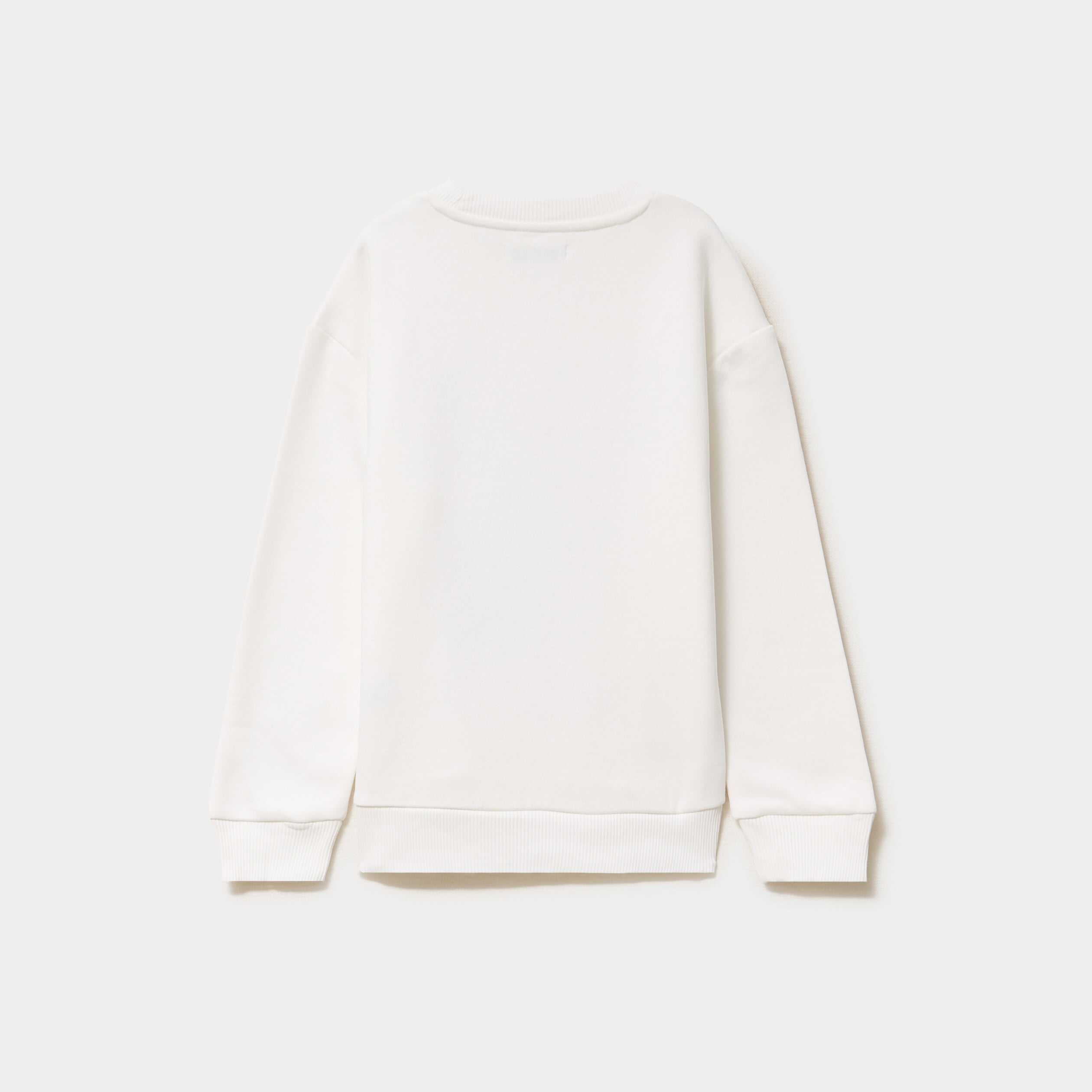 Sweat de No&euml;l col rond oversize blanc gar&ccedil;on
