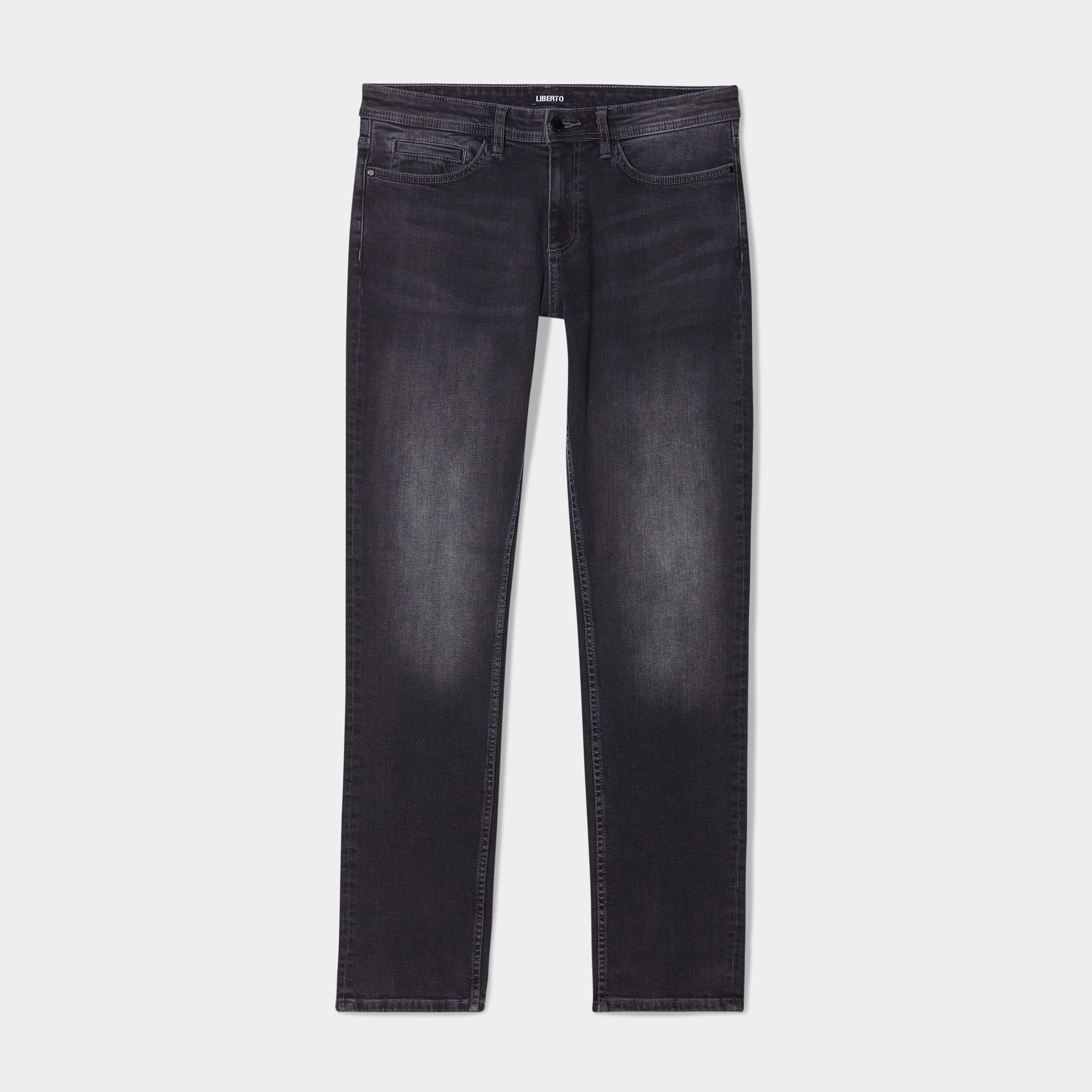 Jeans straight 5 poches Liberto denim noir homme