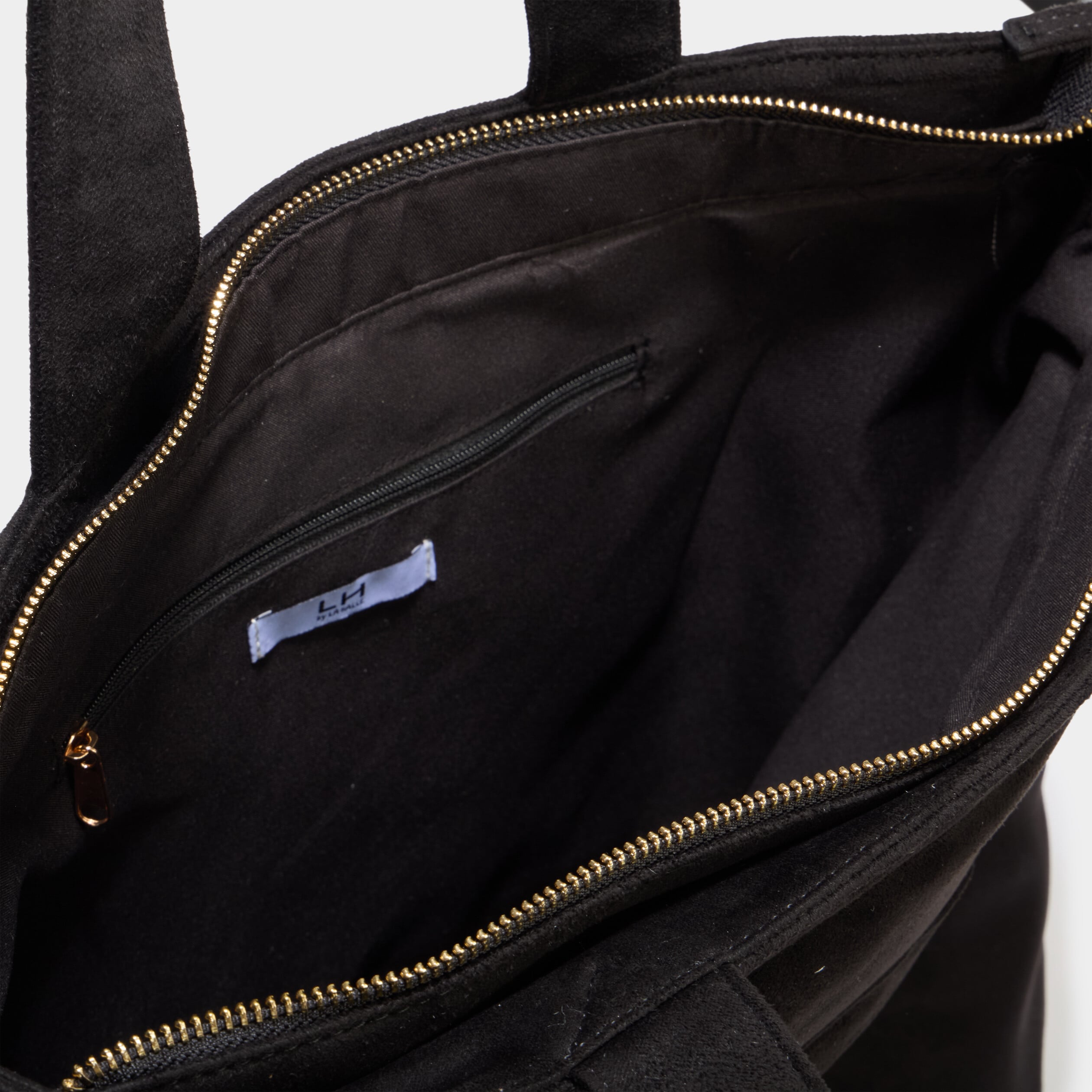 Sac tote bag zipp&eacute; noir femme