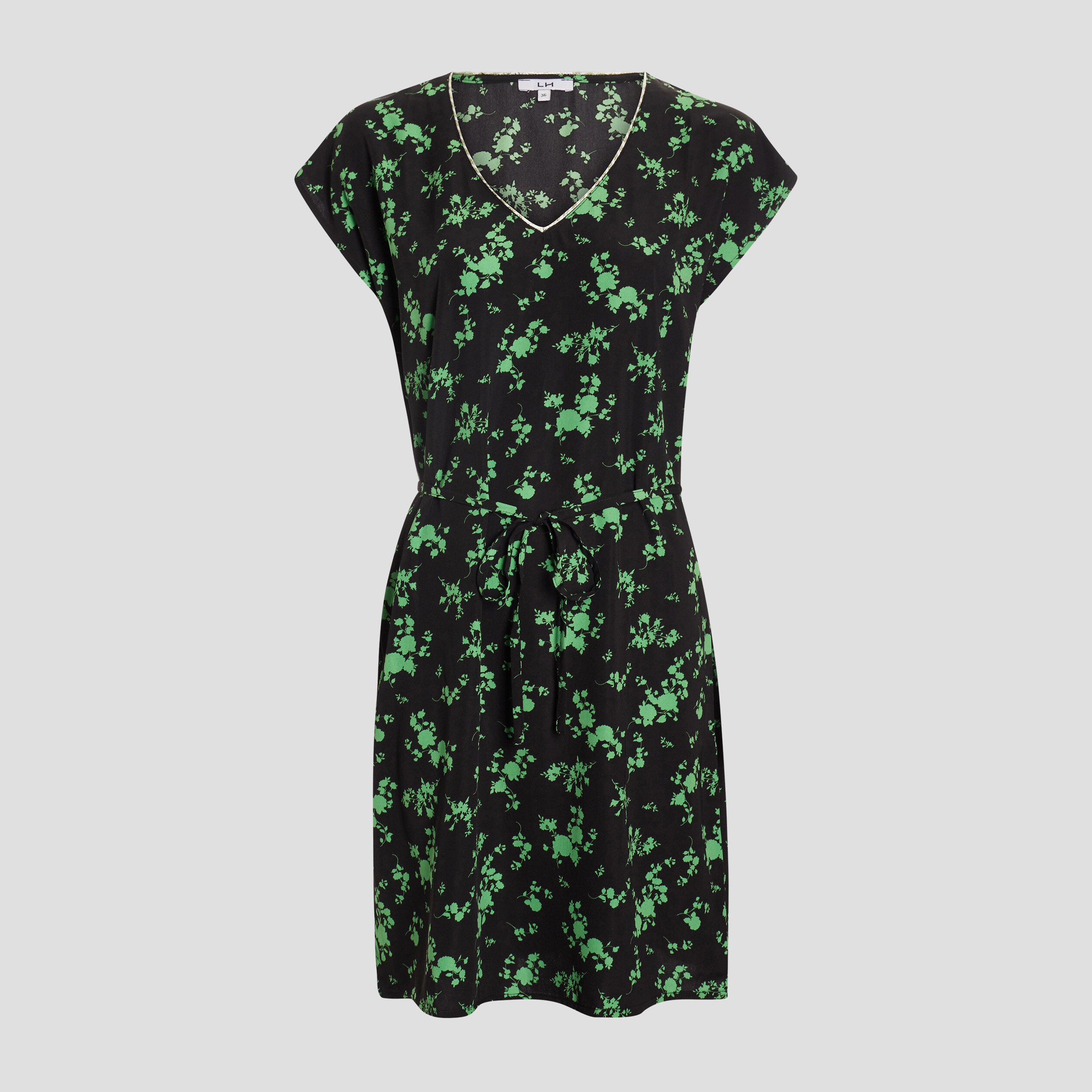 robe fluide ceinturee noir femme Robe fluide ceinturée noir femme