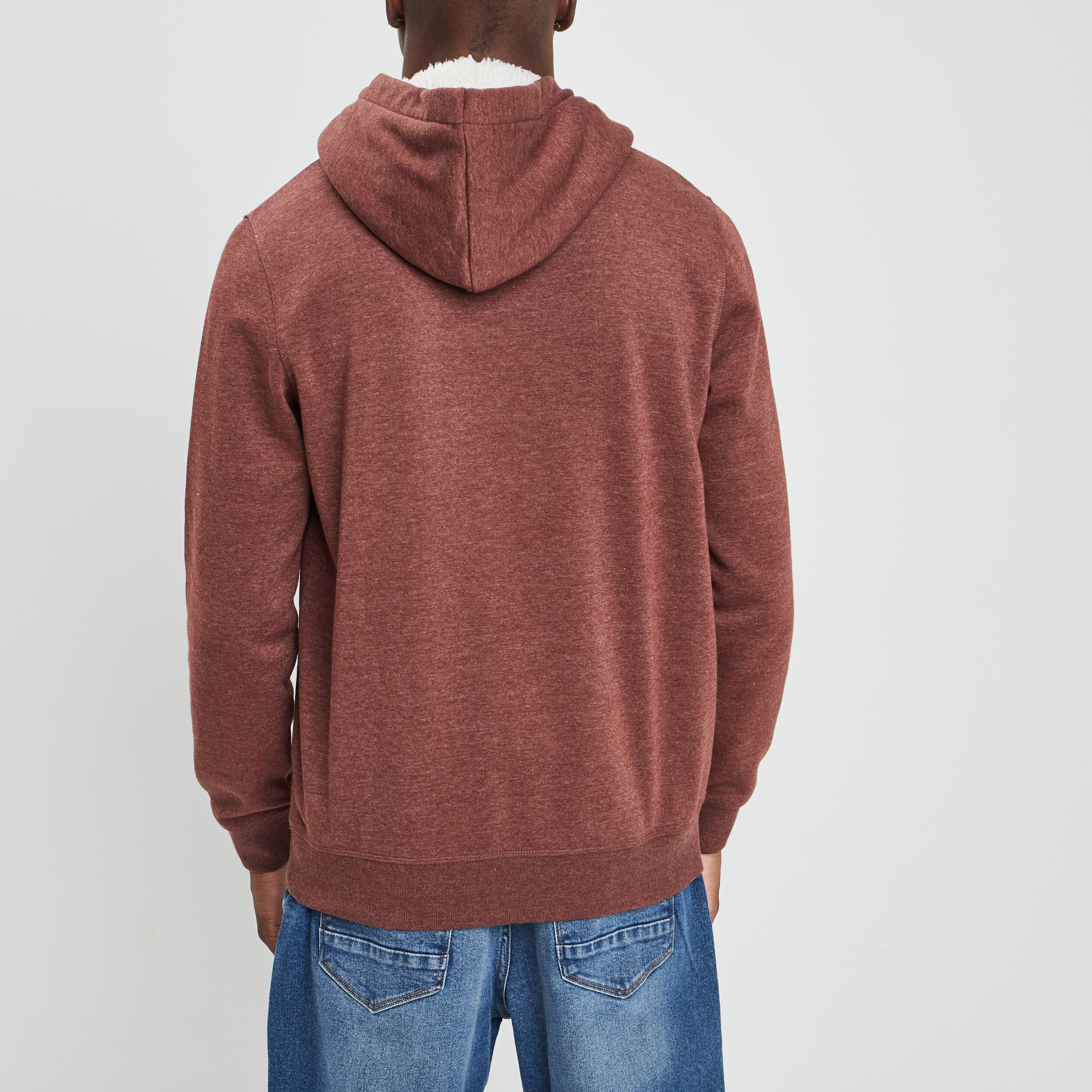 Gilet à capuche hoodie Creeks bordeaux homme