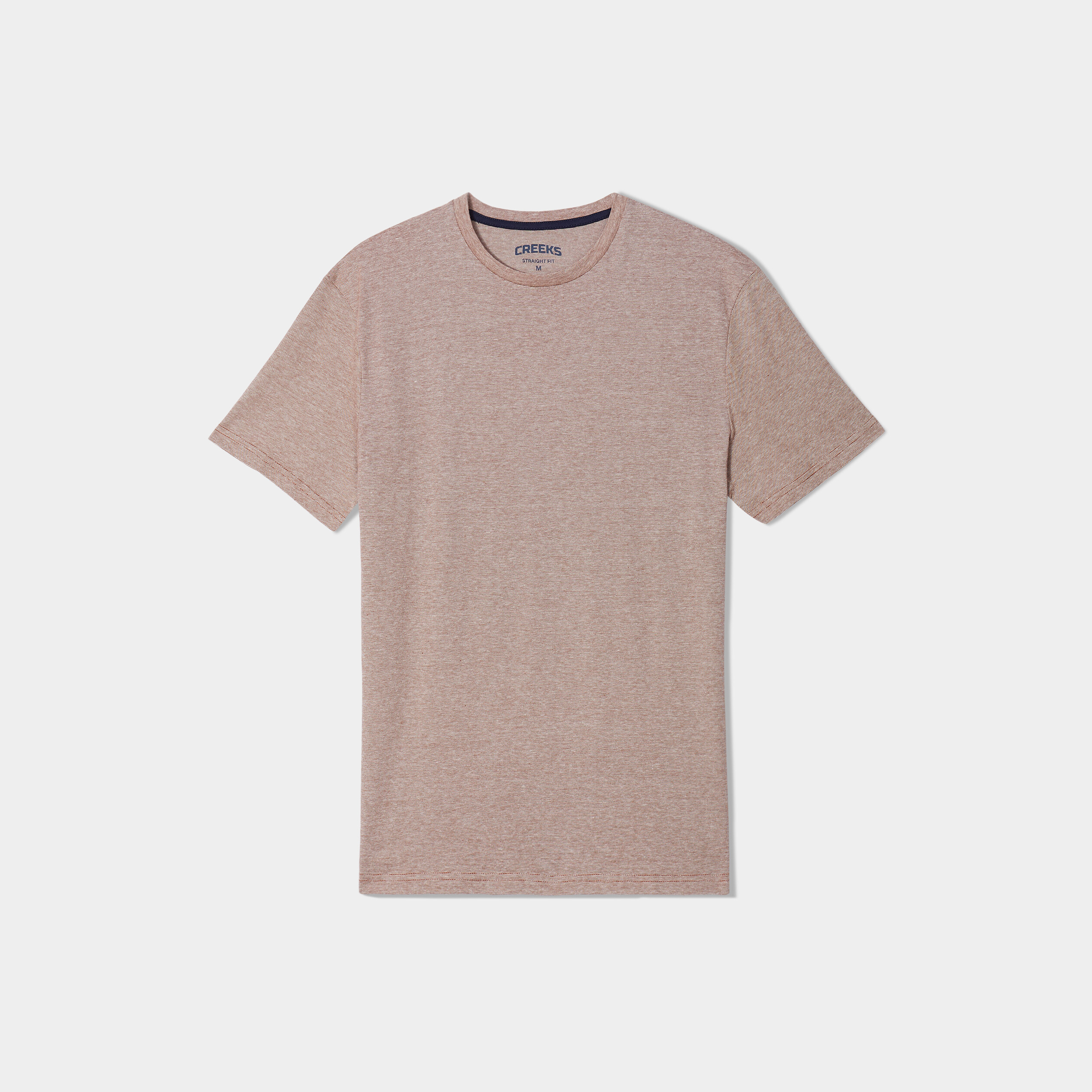 t shirt col rond manches courtes creeks marron homme T-shirt col rond manches courtes Creeks marron homme