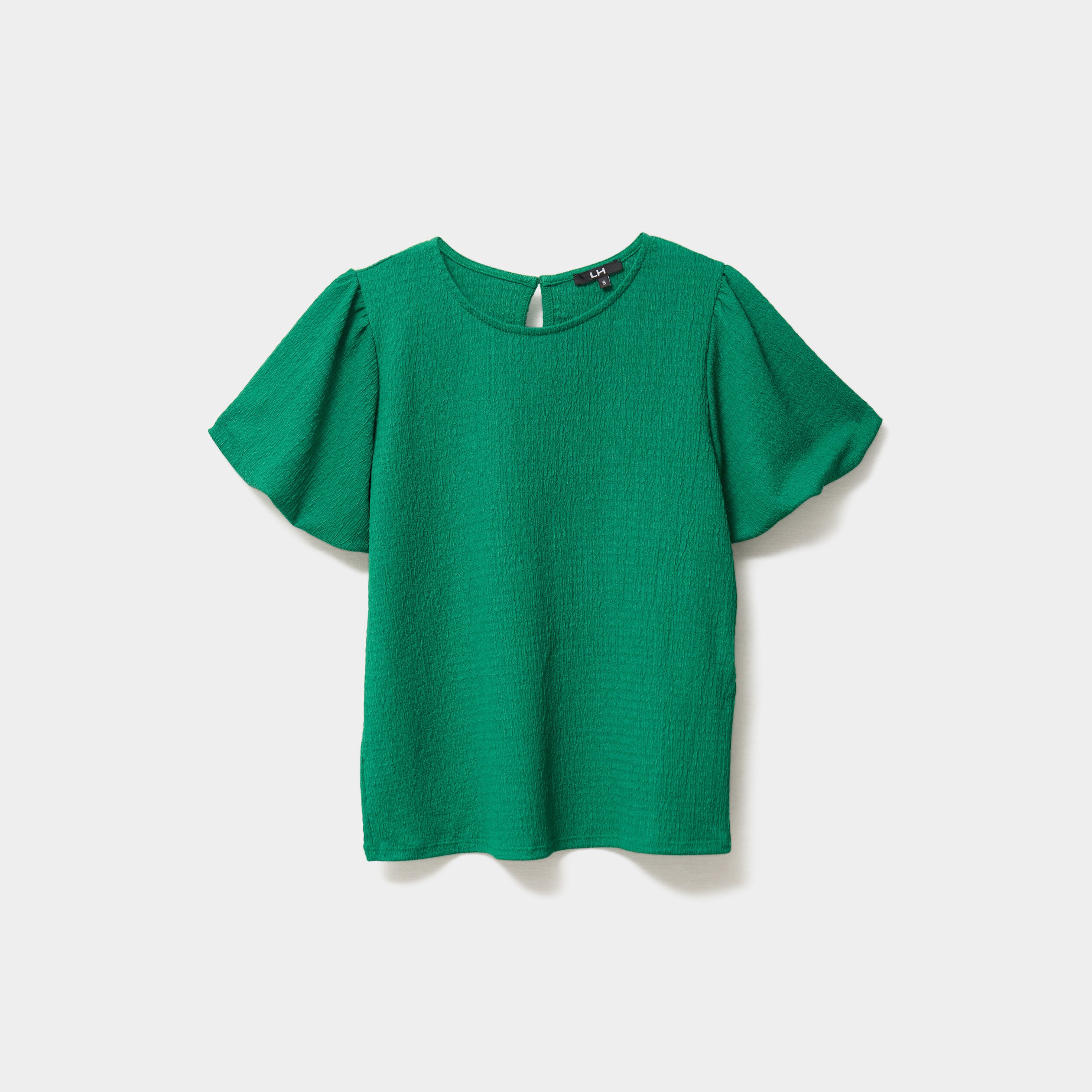 t shirt manches courtes ballons vert femme T-shirt manches courtes ballons vert femme