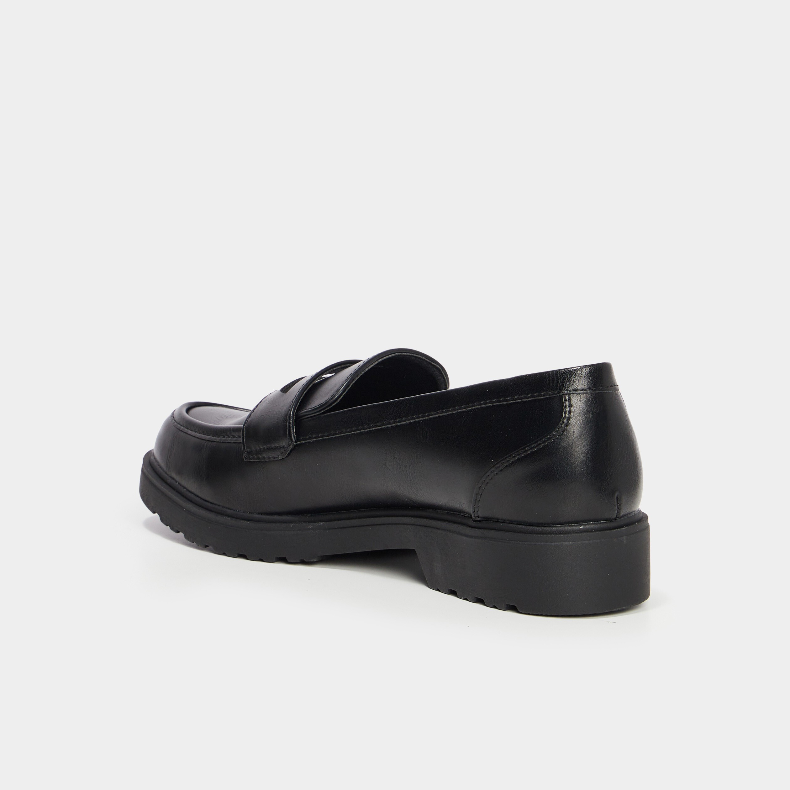mocassins semelle epaisse crantee noir femme Mocassins semelle épaisse crantée noir femme