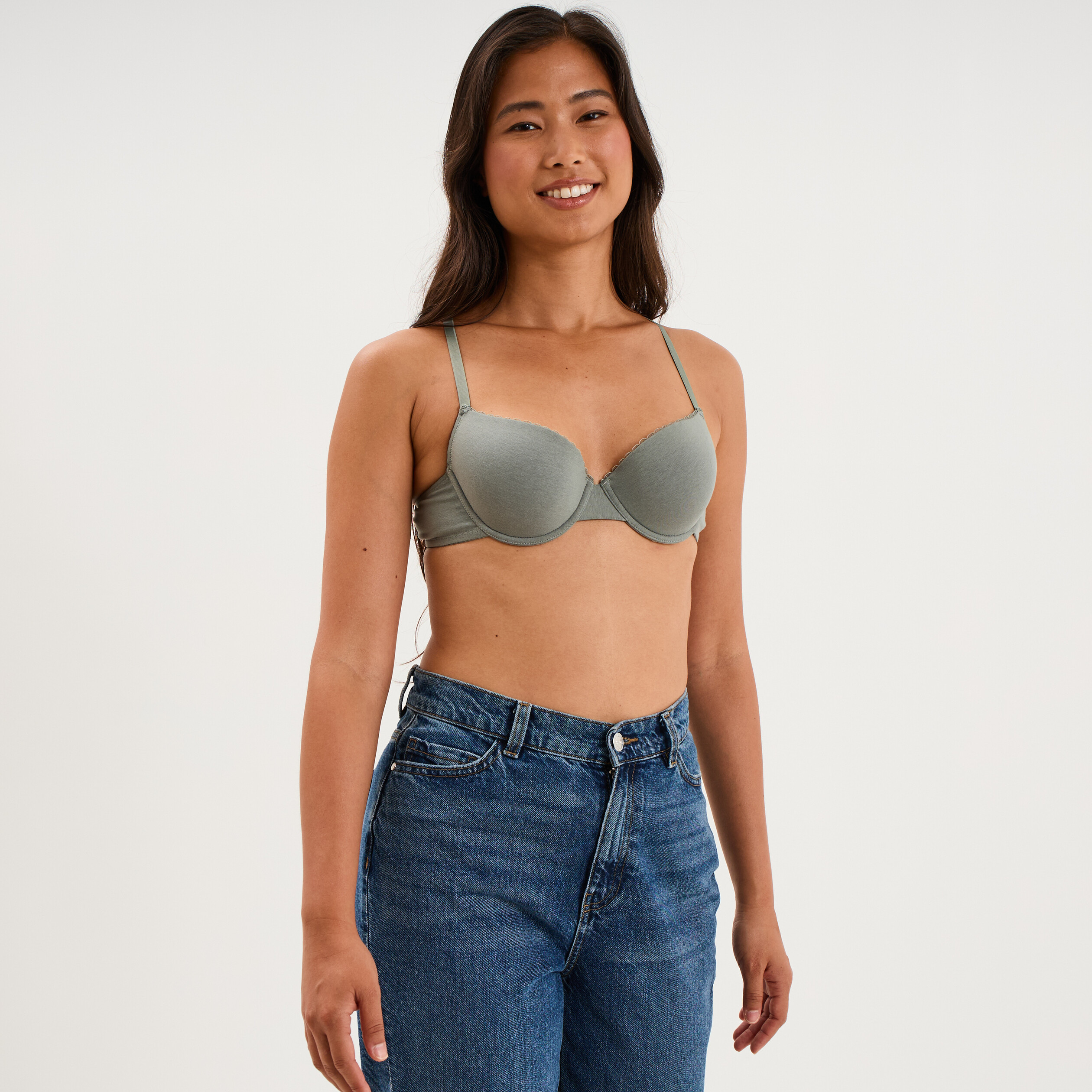 Soutien-gorge padd&eacute; embo&icirc;tant vert clair femme