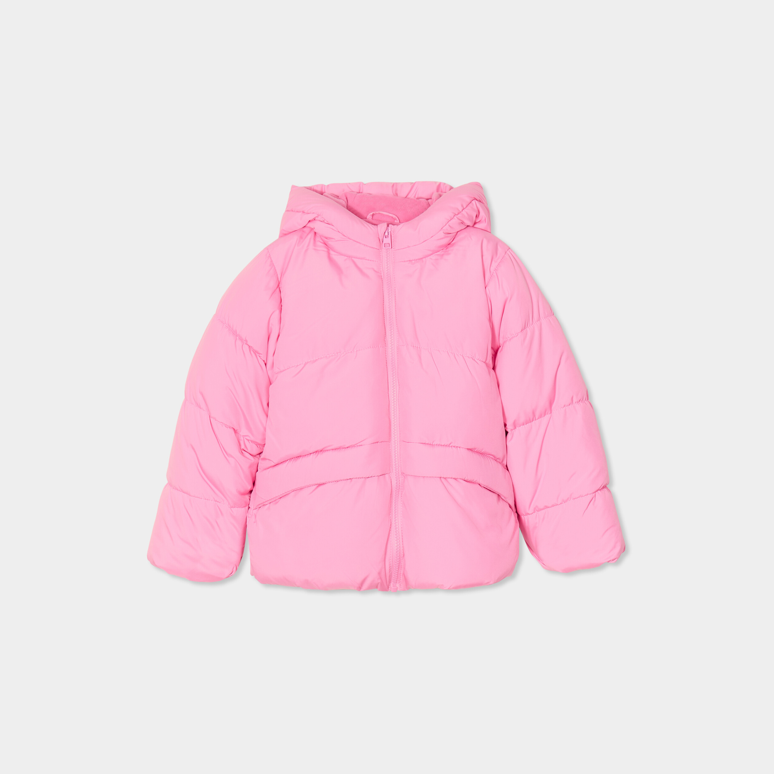 doudoune a capuche rose fille Doudoune à capuche rose fille