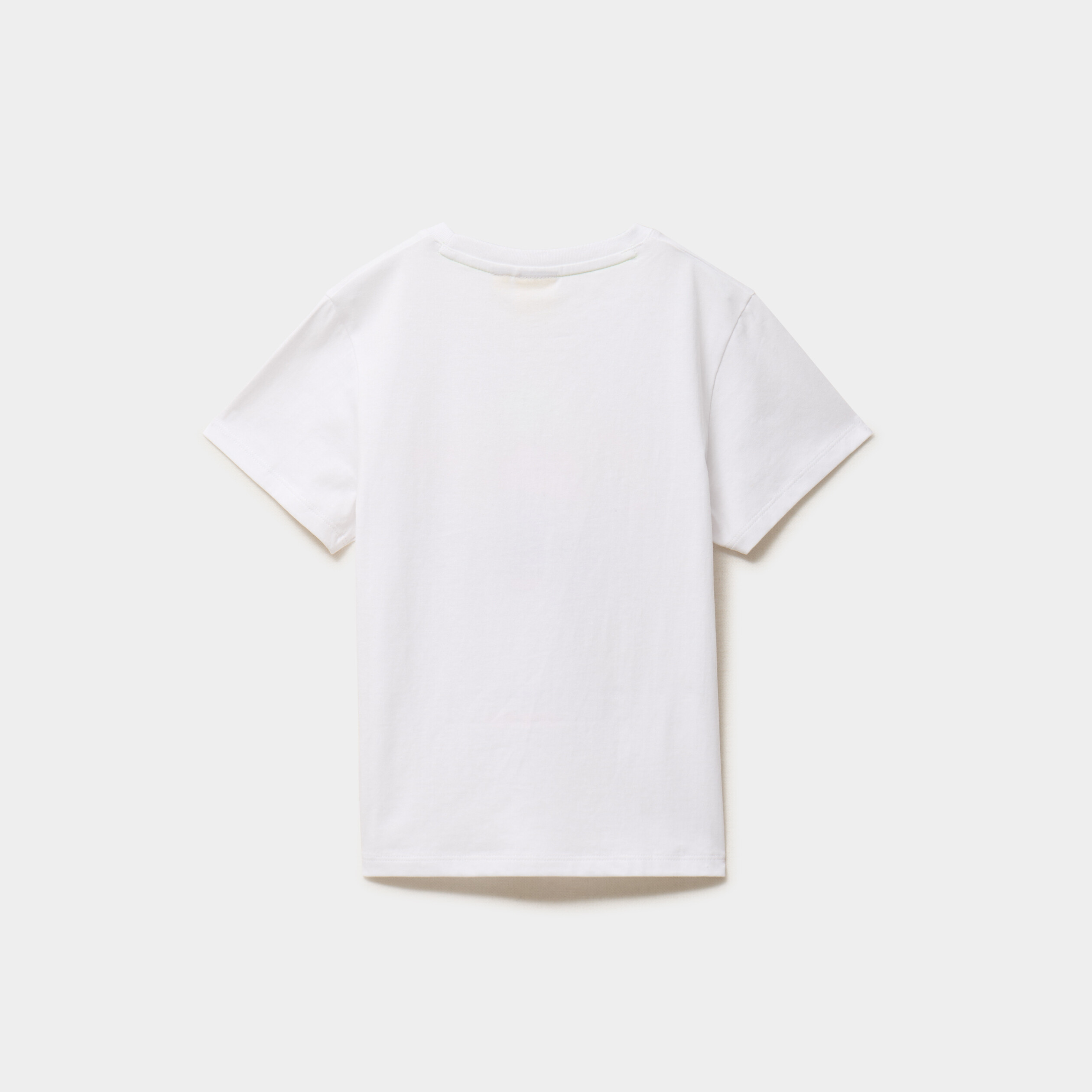 T-shirt manches courtes coton Stitch blanc fille