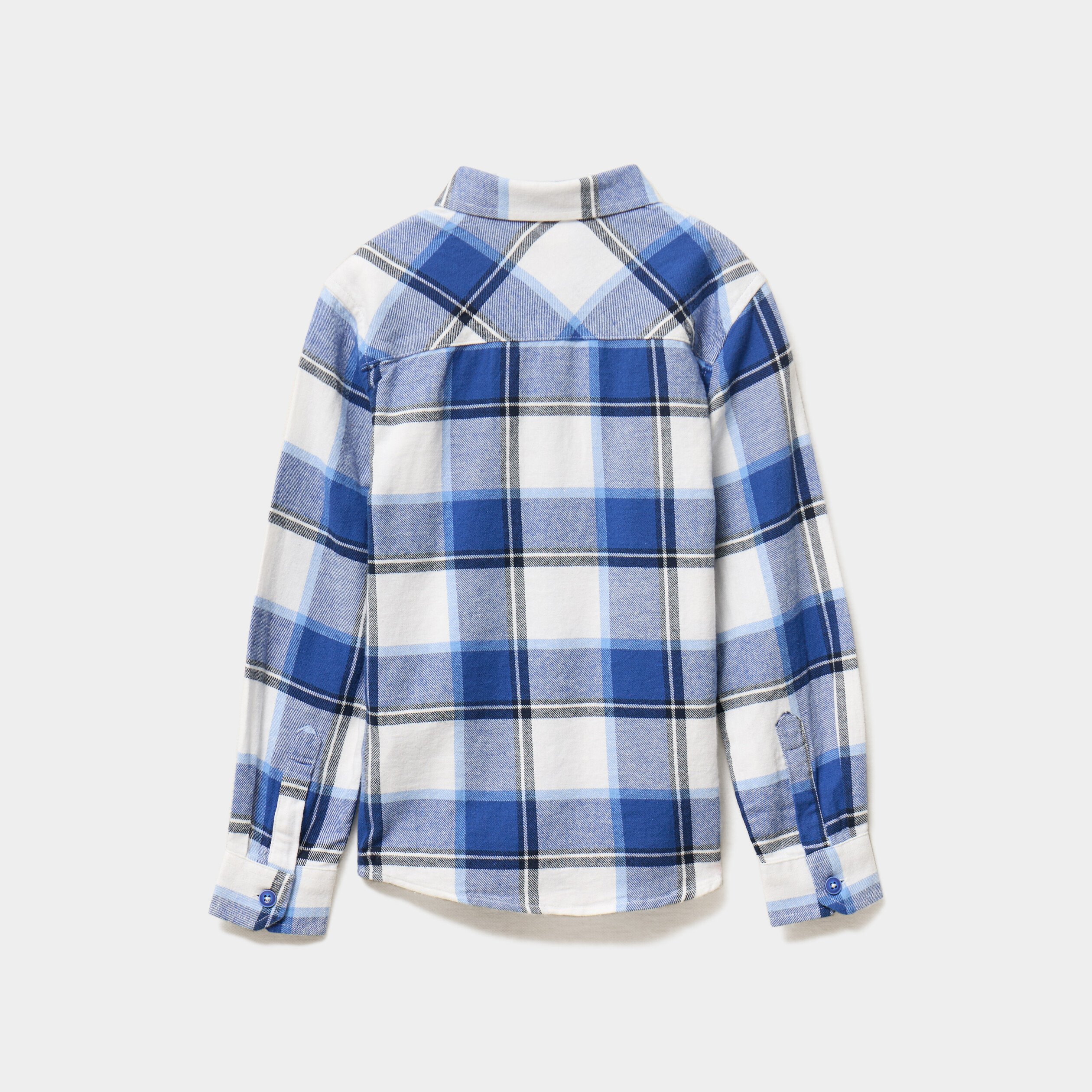 chemise 1 poche manches longues coton bleu roi garcon Chemise 1 poche manches longues coton bleu roi garçon