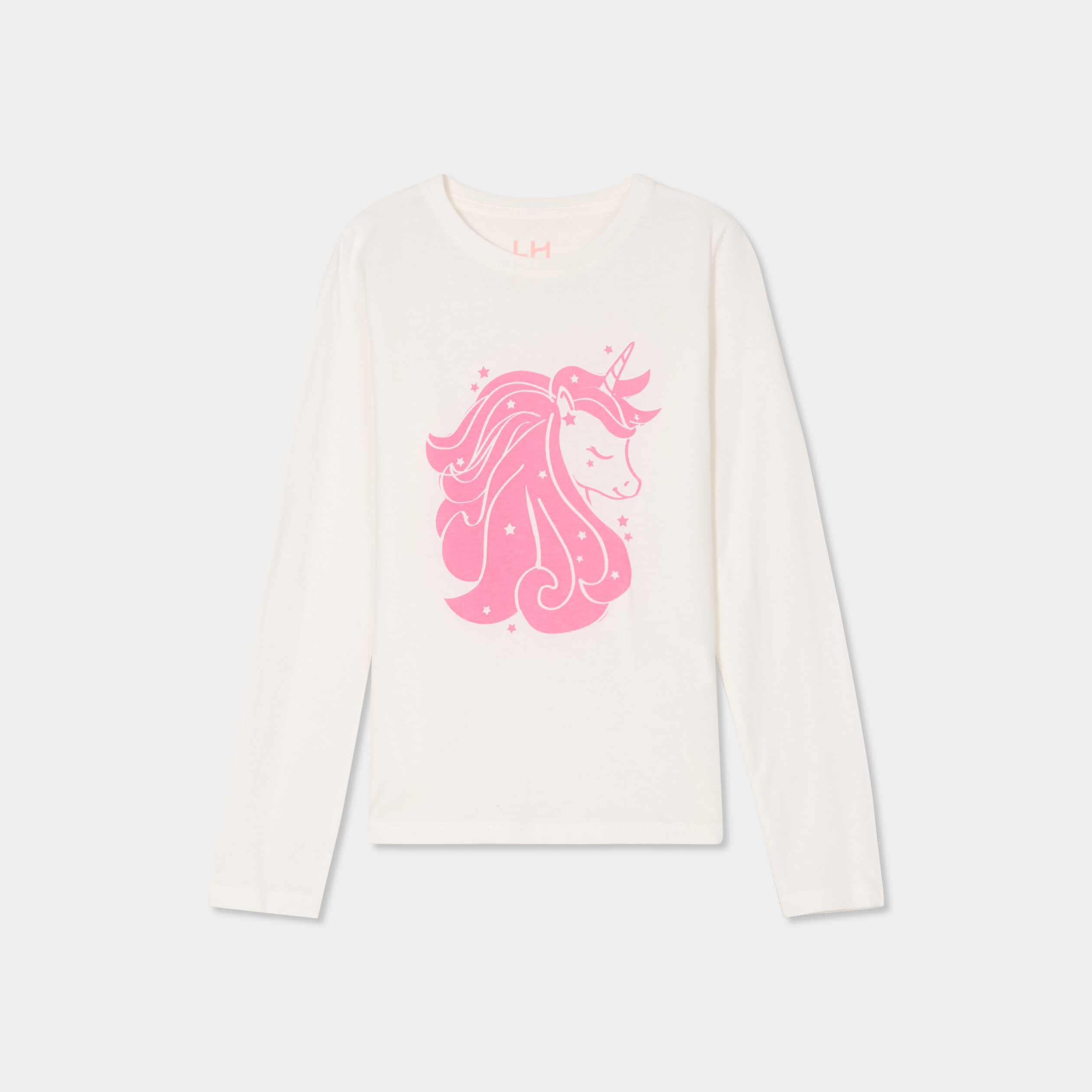 t shirt manches longues coton ivoire fille T-shirt manches longues coton ivoire fille