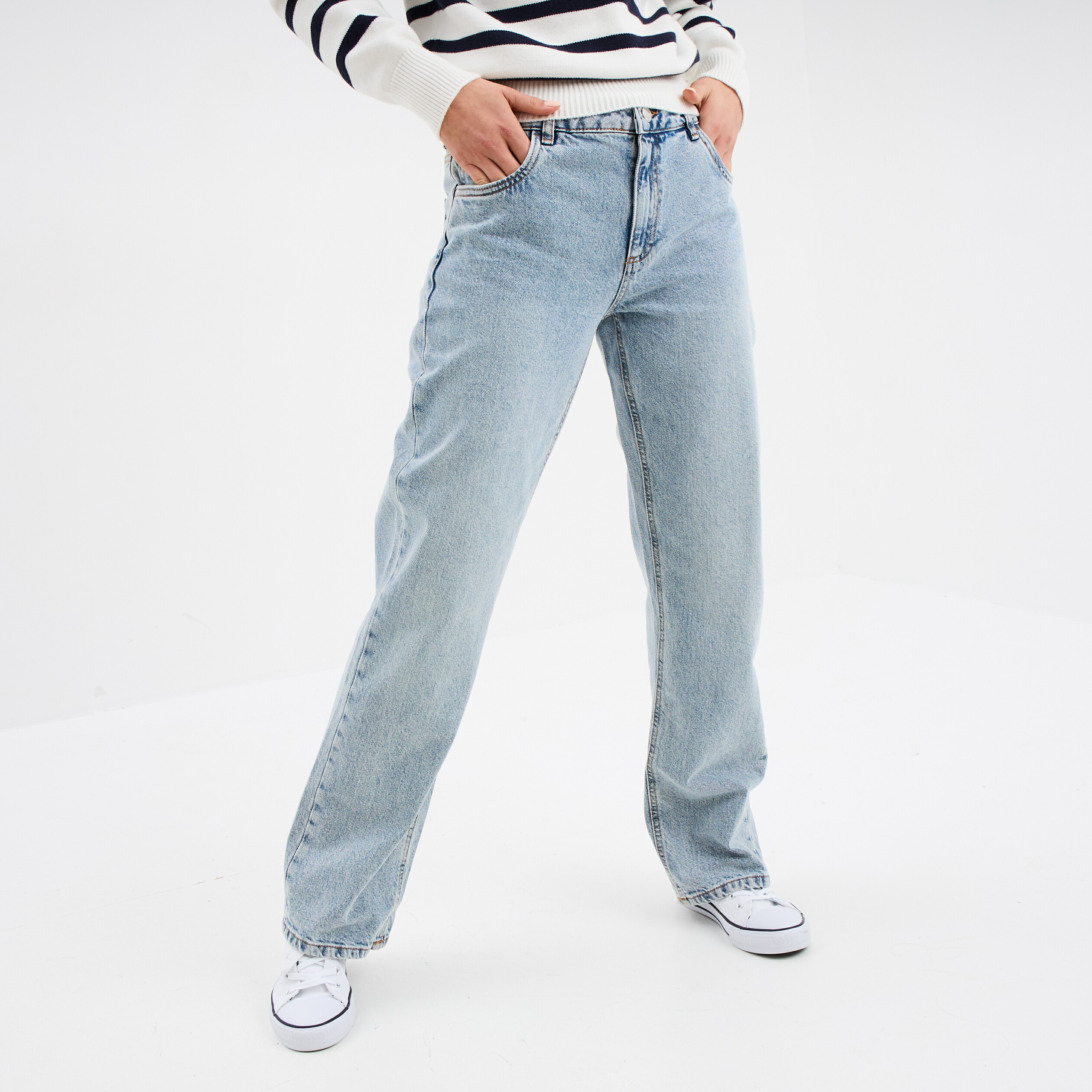 Jean femme large taille basse outlet