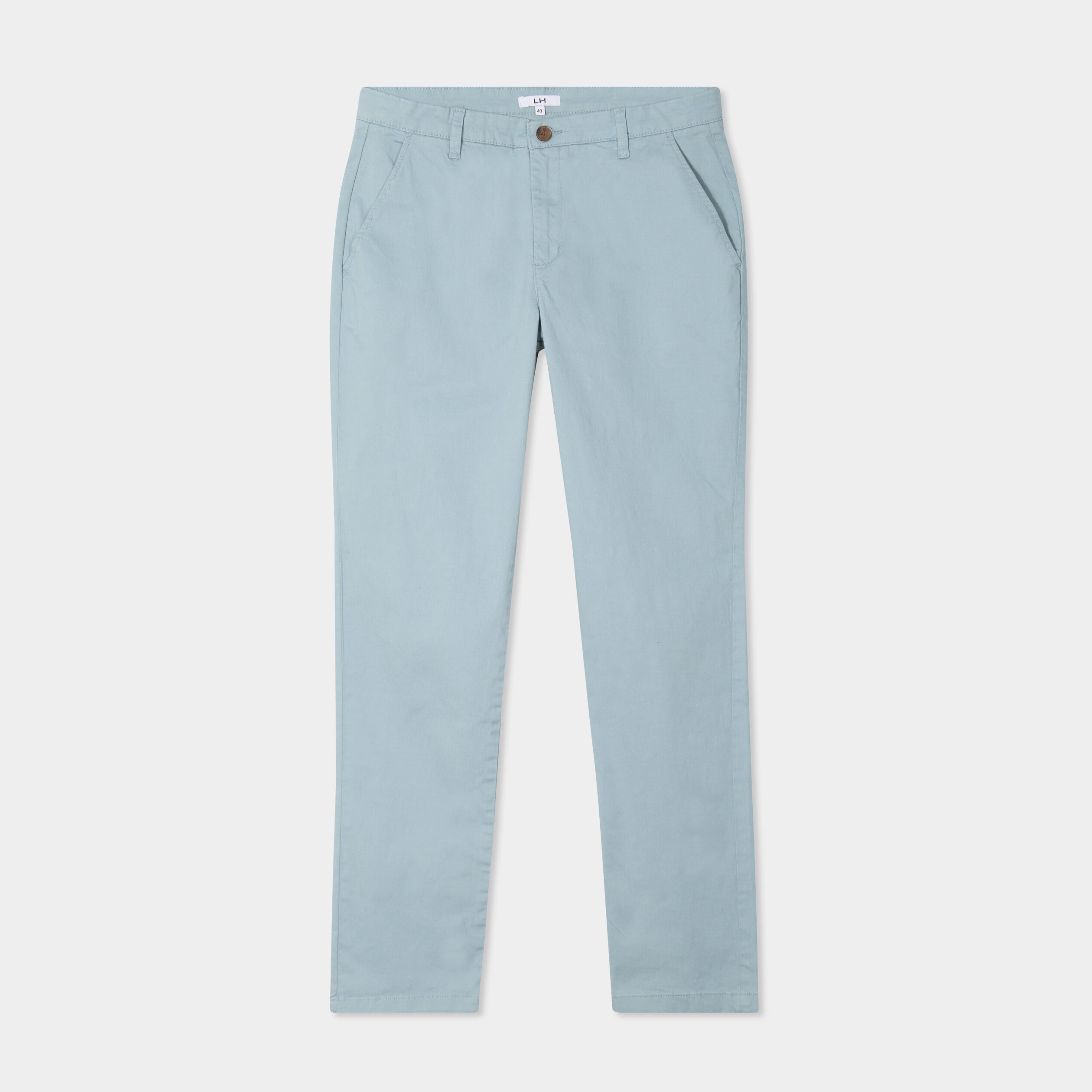 Pantalon chino droit stretch gris homme