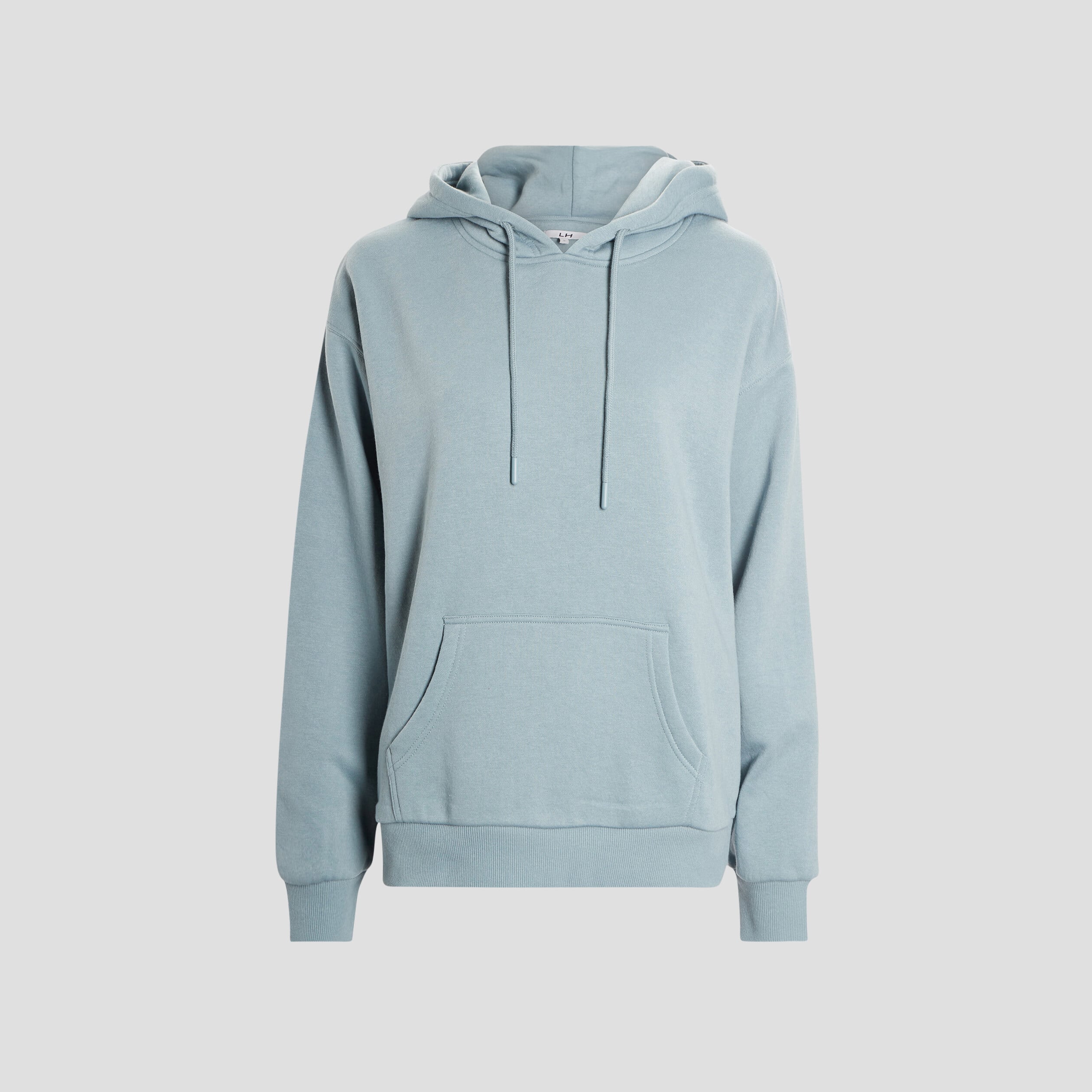 Sweat hoodie molleton &agrave; capuche bleu clair femme