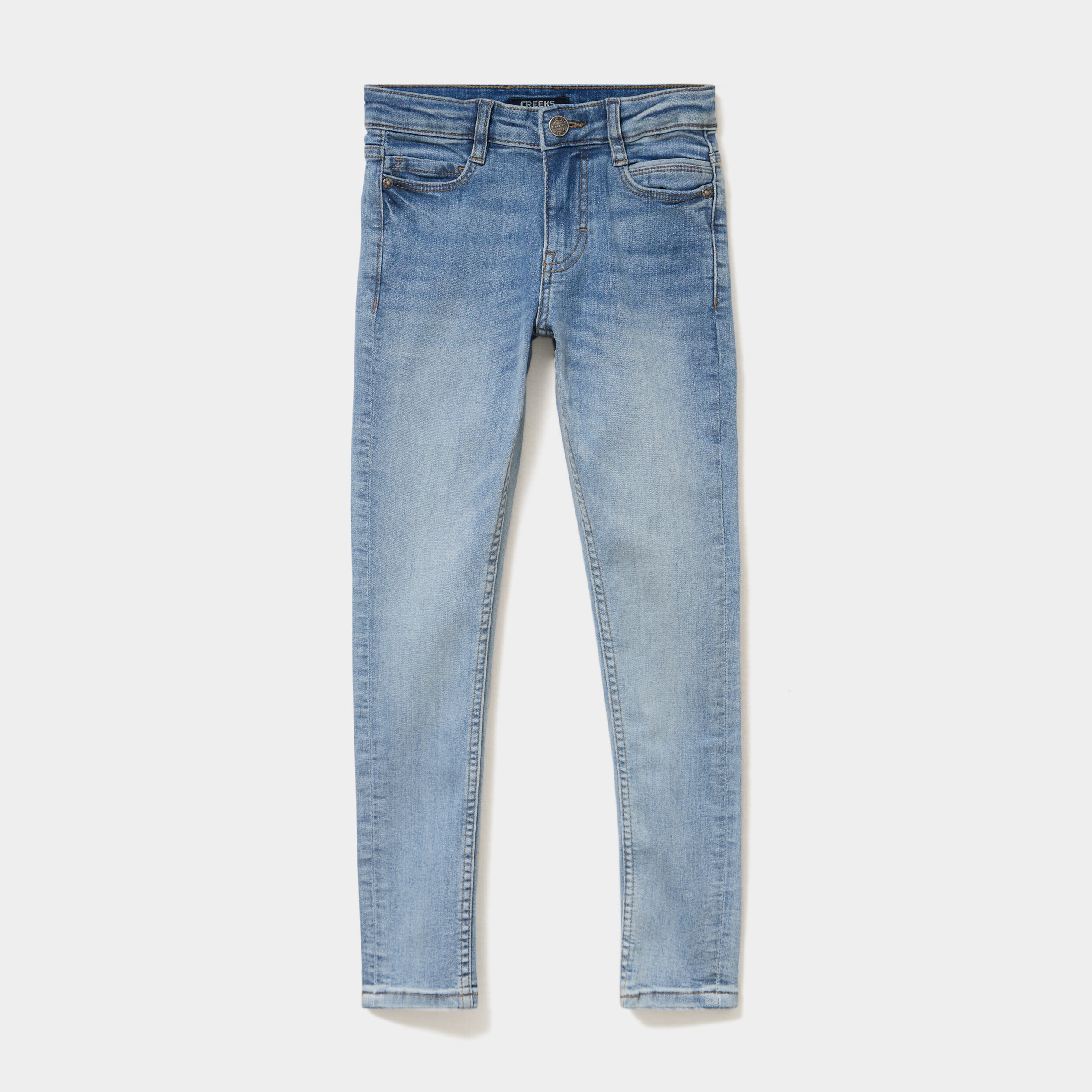 Jean skinny 5 poches taille ajustable denim double stone gar&ccedil;on