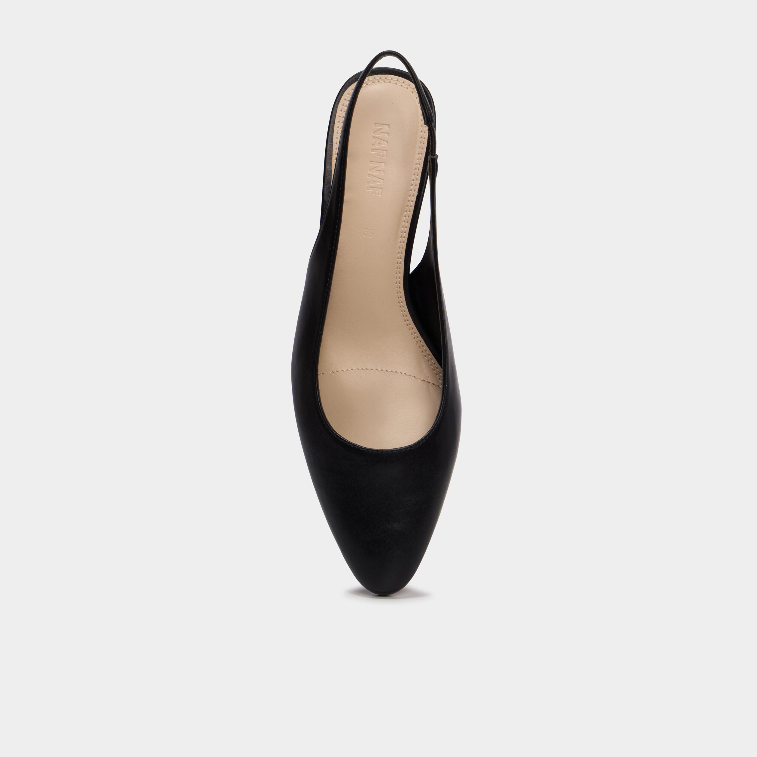 Escarpins slingback &agrave; talons noir femme