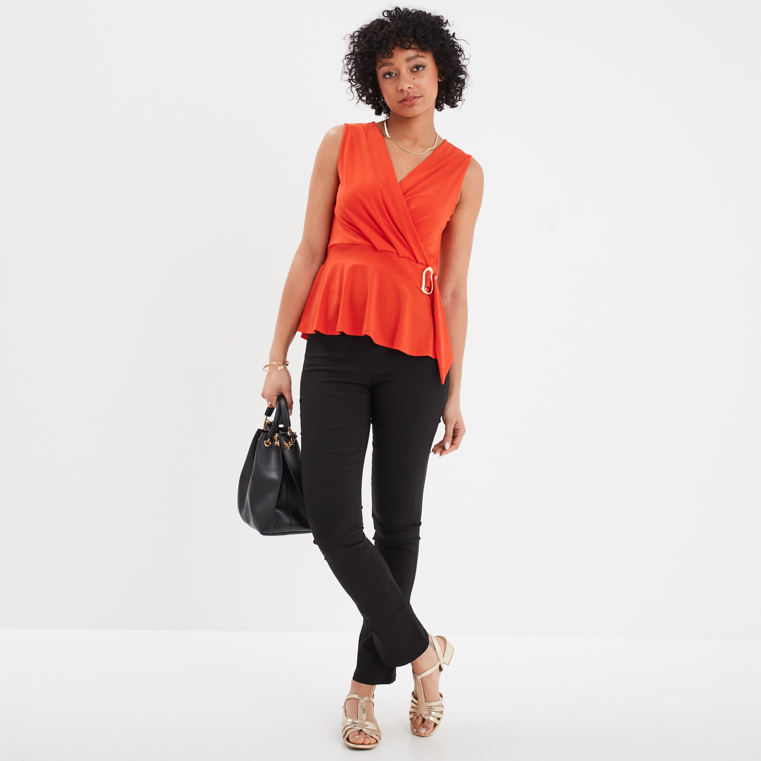 debardeur cache coeur boucle mosquitos orange femme Débardeur cache-coeur boucle Mosquitos orange femme
