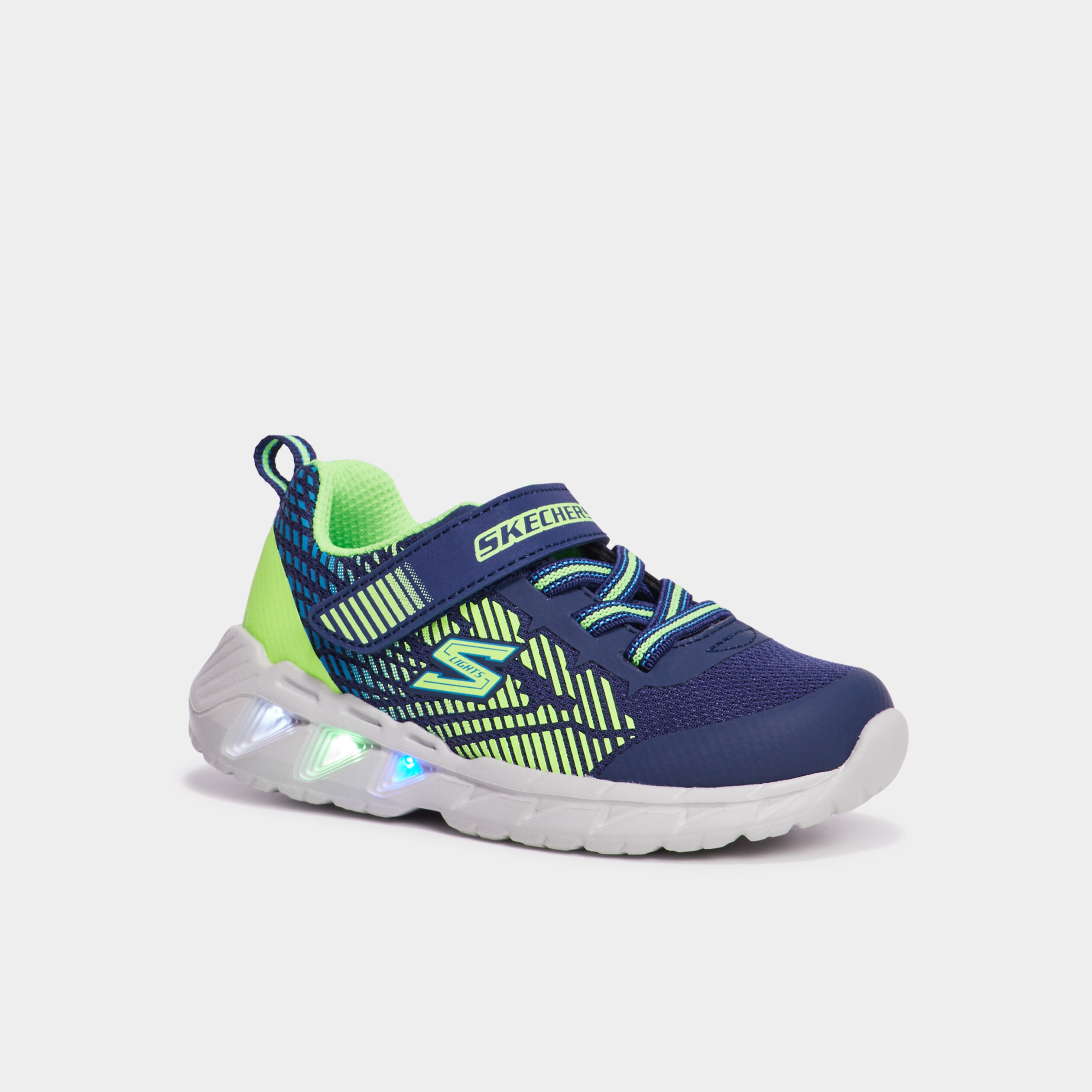Baskets running lumineuses Skechers bleu garçon La Halle - Main Image