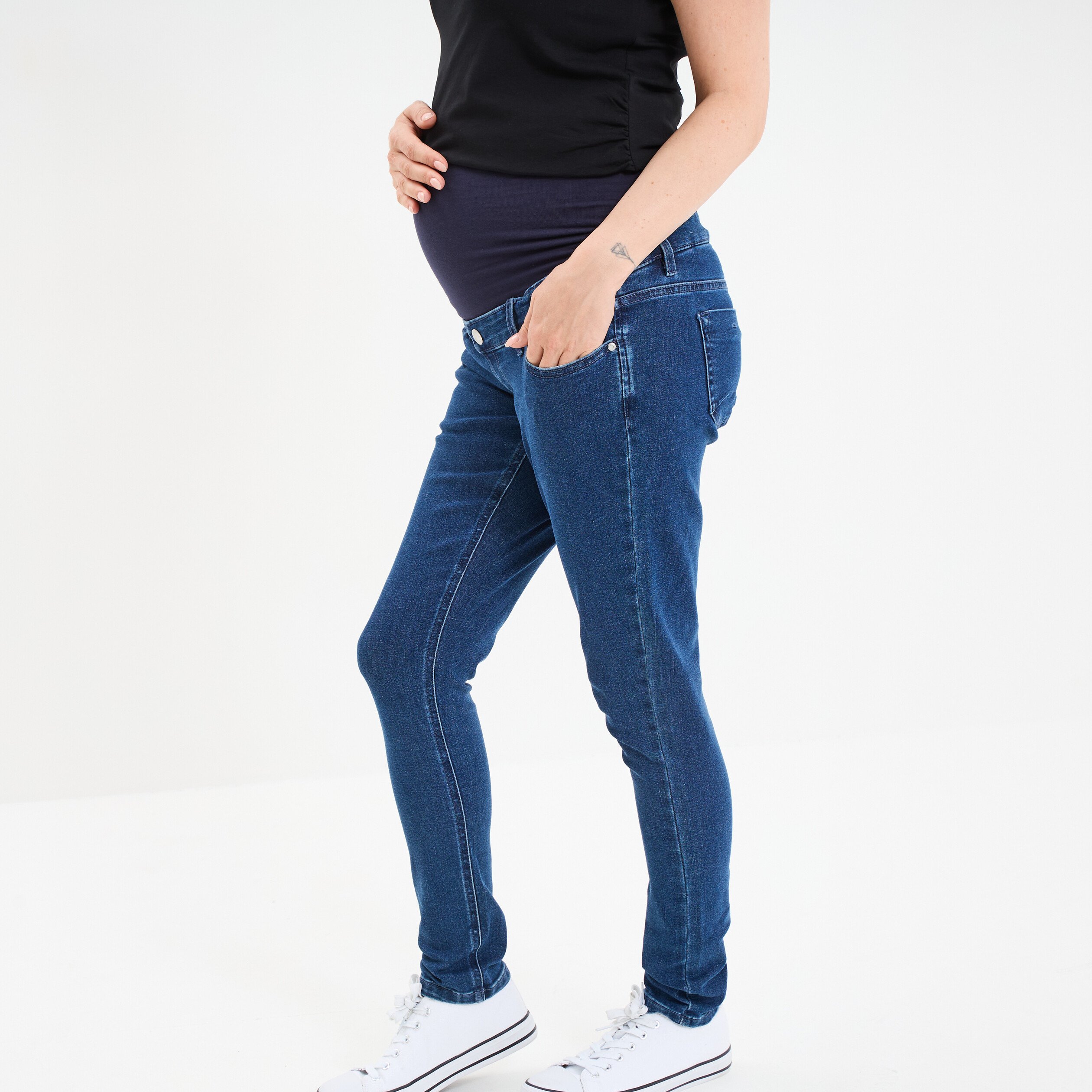 jeans grossesse skinny avec bandeau denim stone femmemater Jeans grossesse skinny avec bandeau denim stone femme maternité