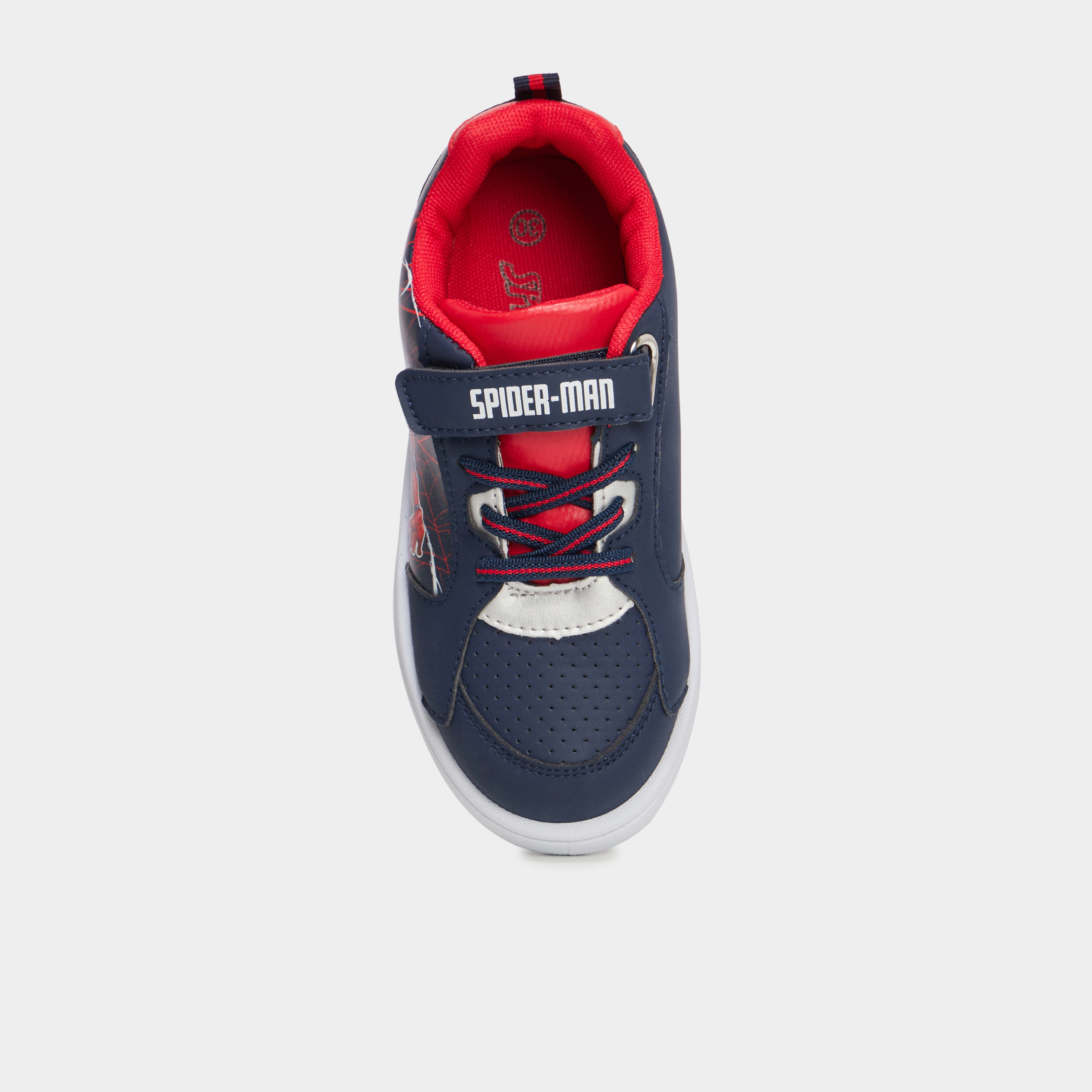 Tennis basses à scratchs Spider-Man bleu marine garçon