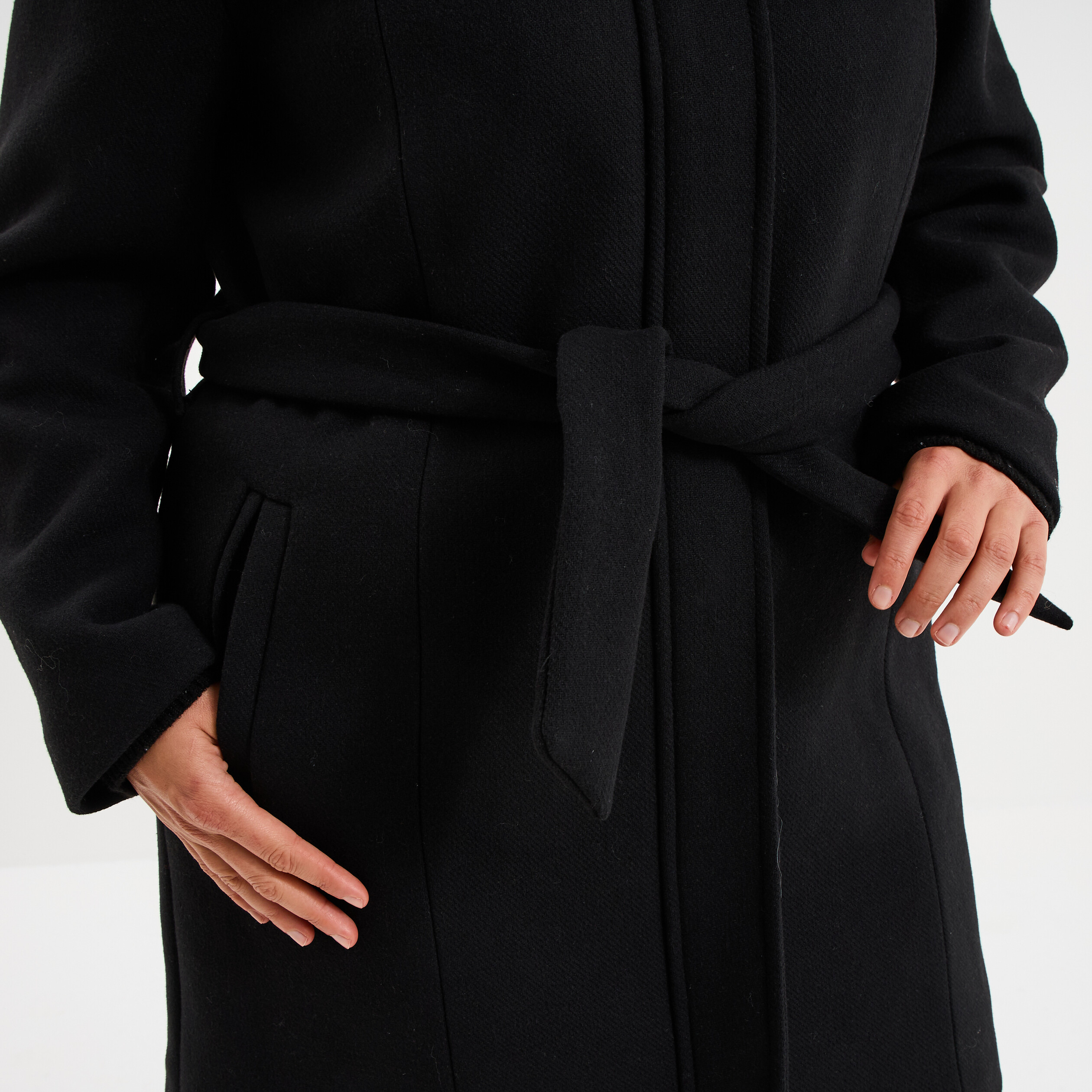 Manteau Long Femme Gap Doudoune Bouffante Ceinturée Noir - Taille L