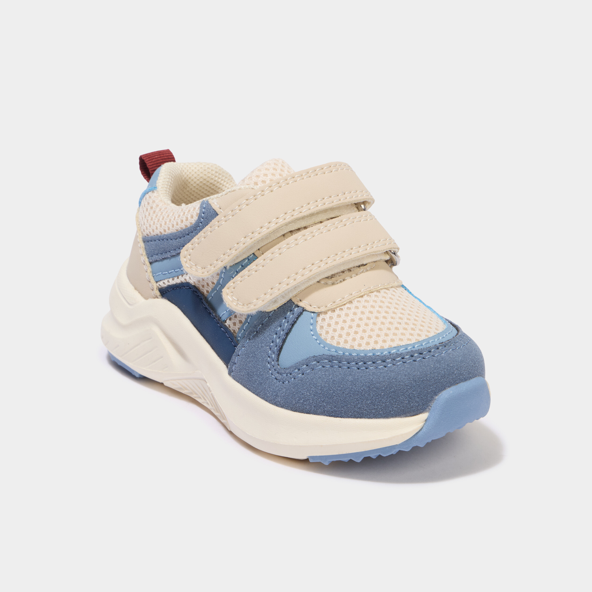 Baskets running &agrave; scratchs bleu b&eacute;b&eacute; gar&ccedil;on