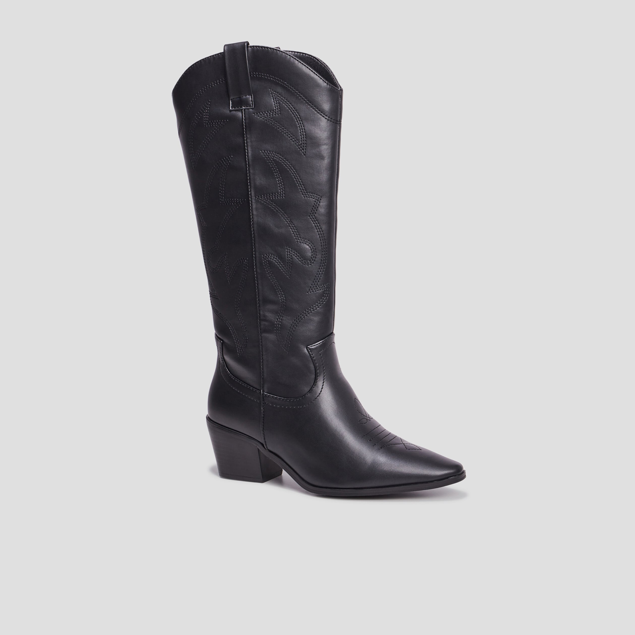 Bottes santiags bouts pointus noir femme
