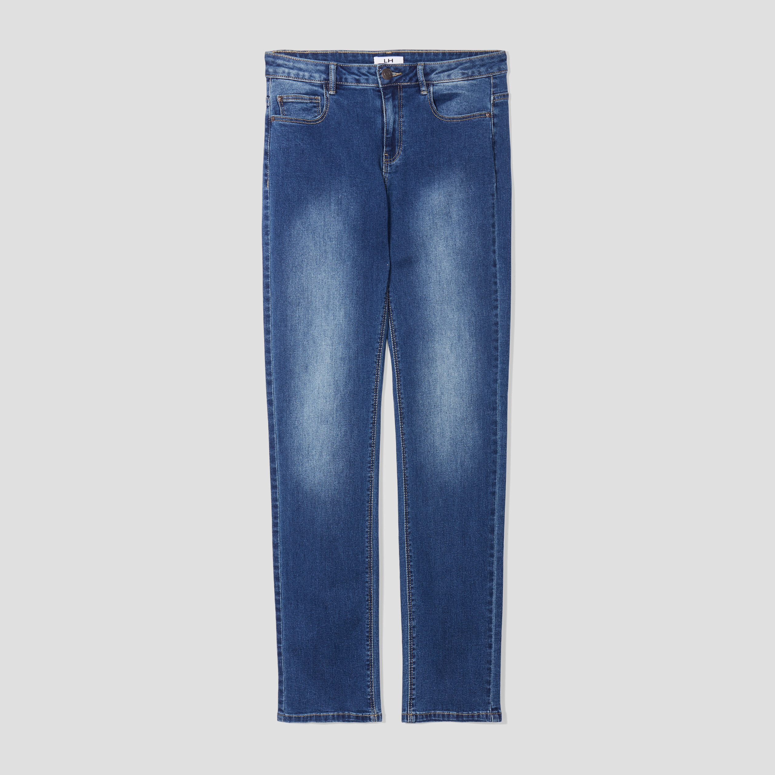 jeans straight taille normale denim stone femme Jeans straight taille normale denim stone femme