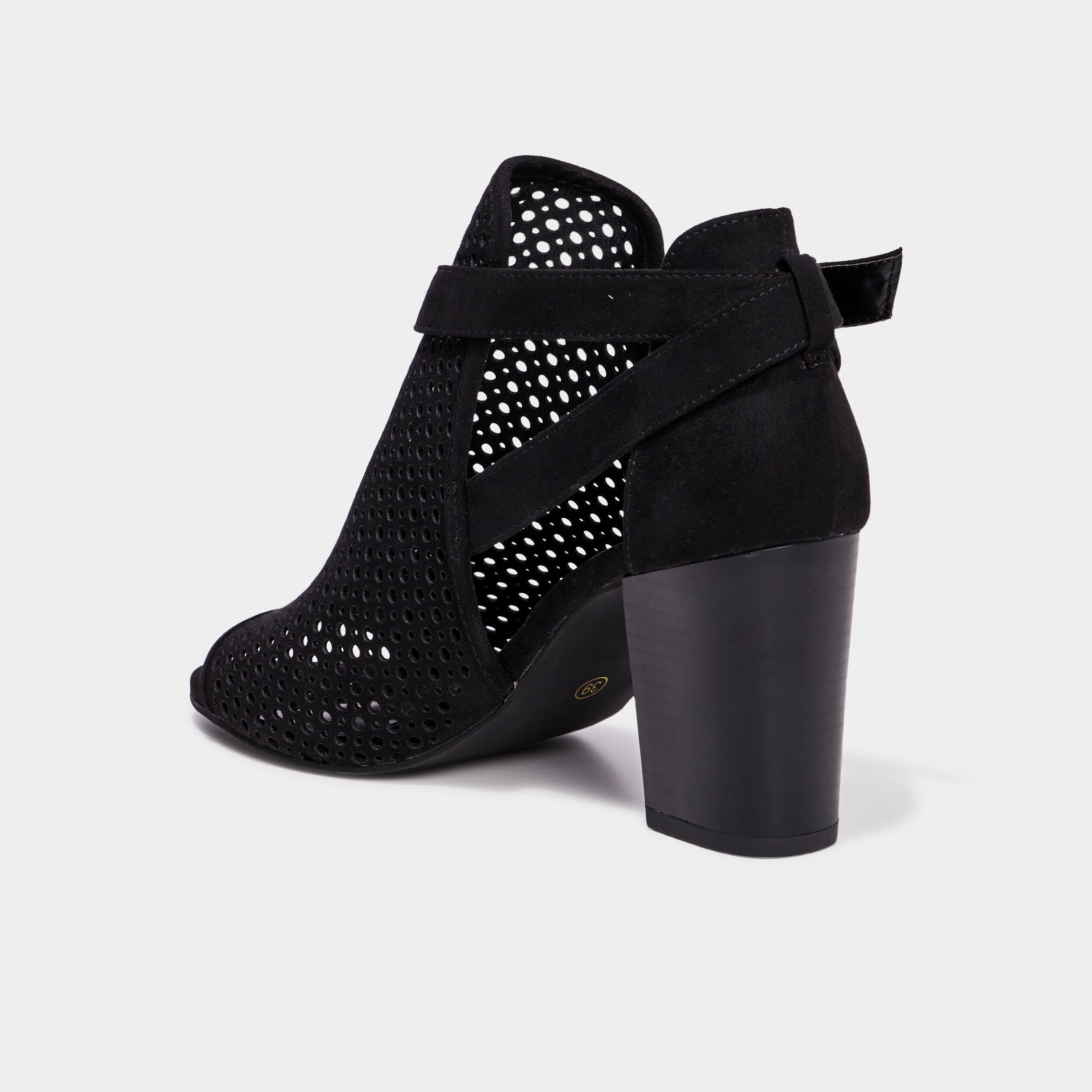 Sandales &agrave; talons noir femme