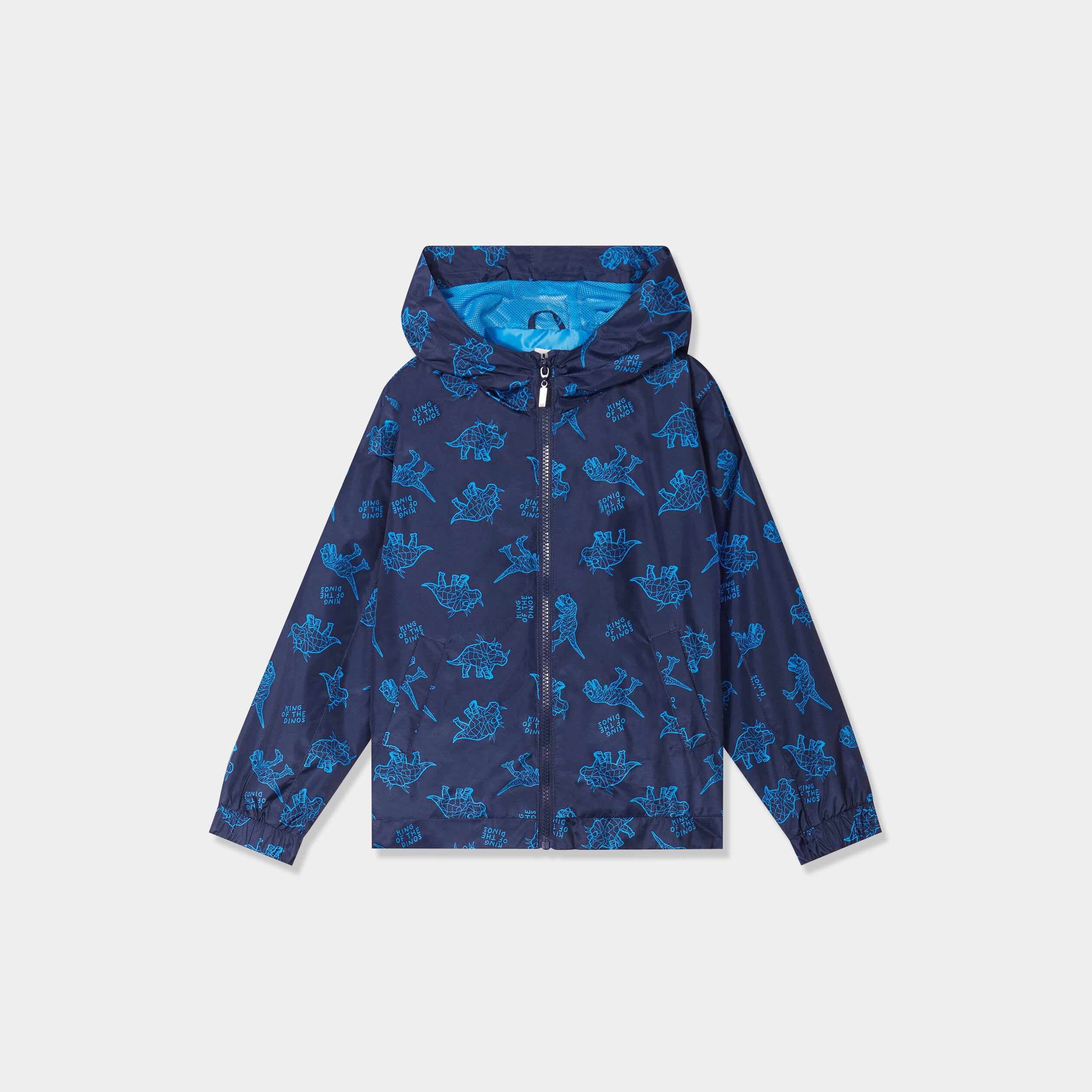Blouson &agrave; capuche bleu marine gar&ccedil;on