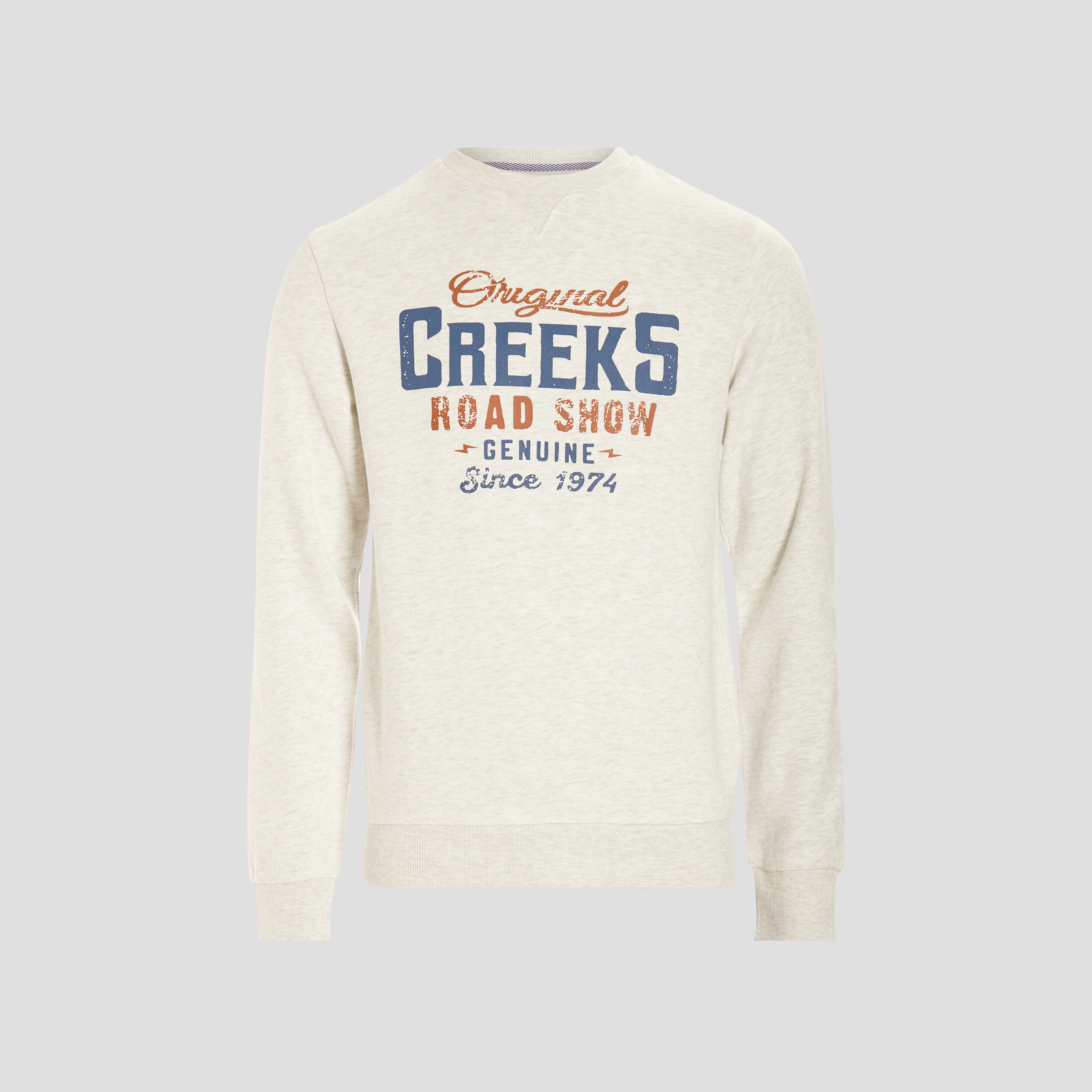 sweat a col rond creeks ivoire homme Sweat à col rond Creeks ivoire homme