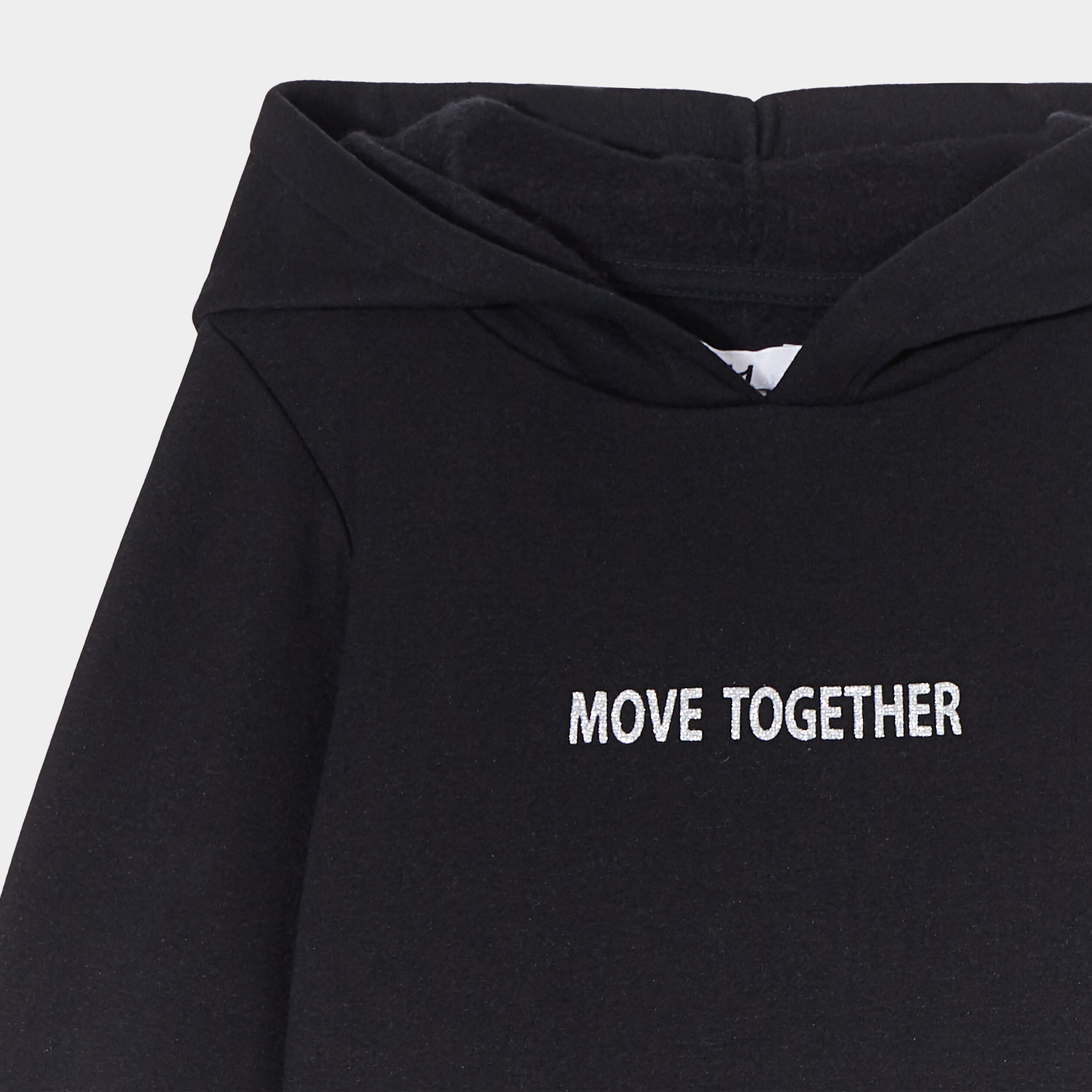 sweat a capuche hoodie droit noir fille Sweat à capuche hoodie droit noir fille