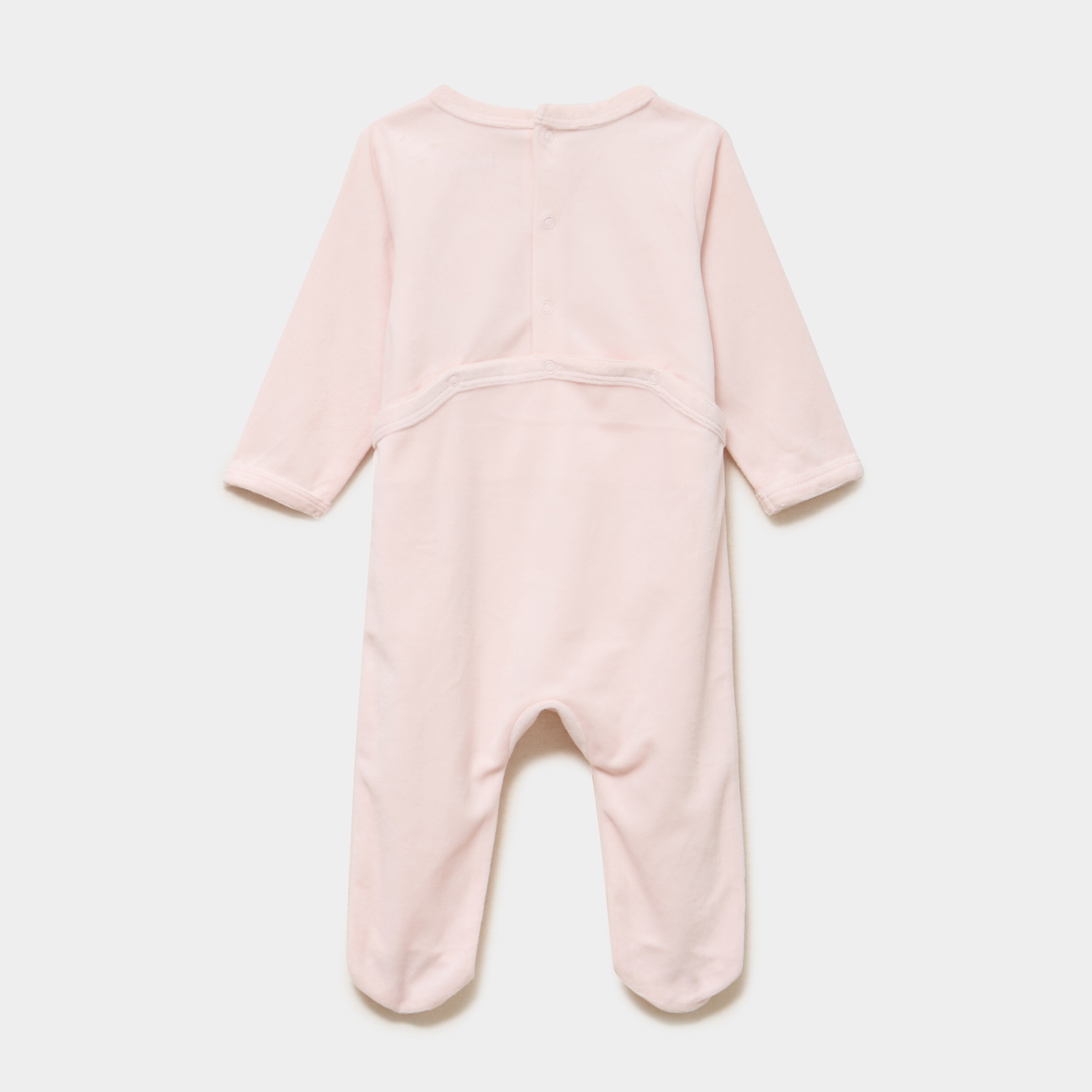 Lot 2 dors-bien velours manches longues rose b&eacute;b&eacute;
