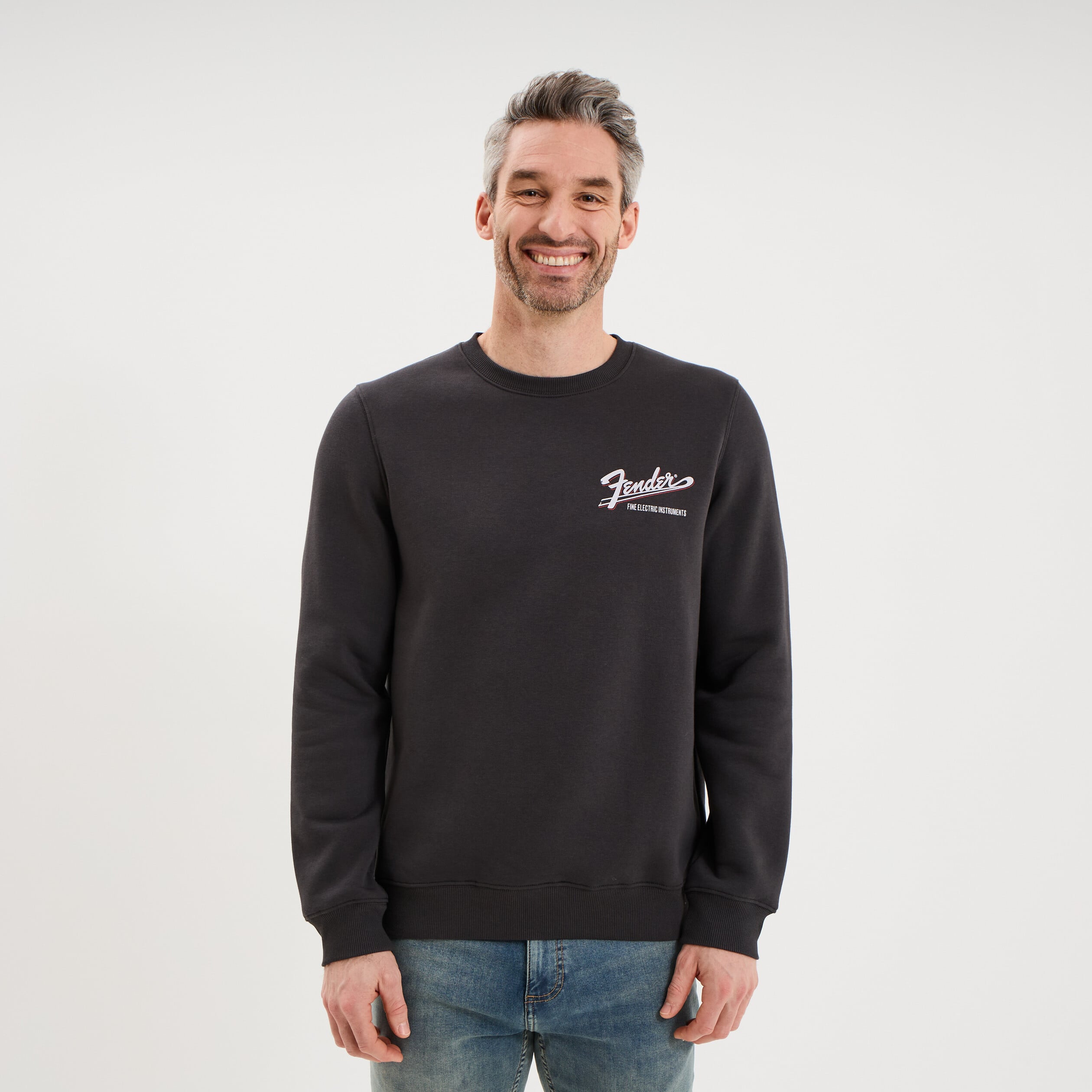 Sweat molleton manches longues Fender noir homme